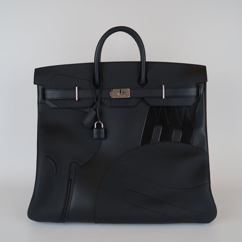 Hermès Noir HAC 50 en Selle (PHW | 2025)