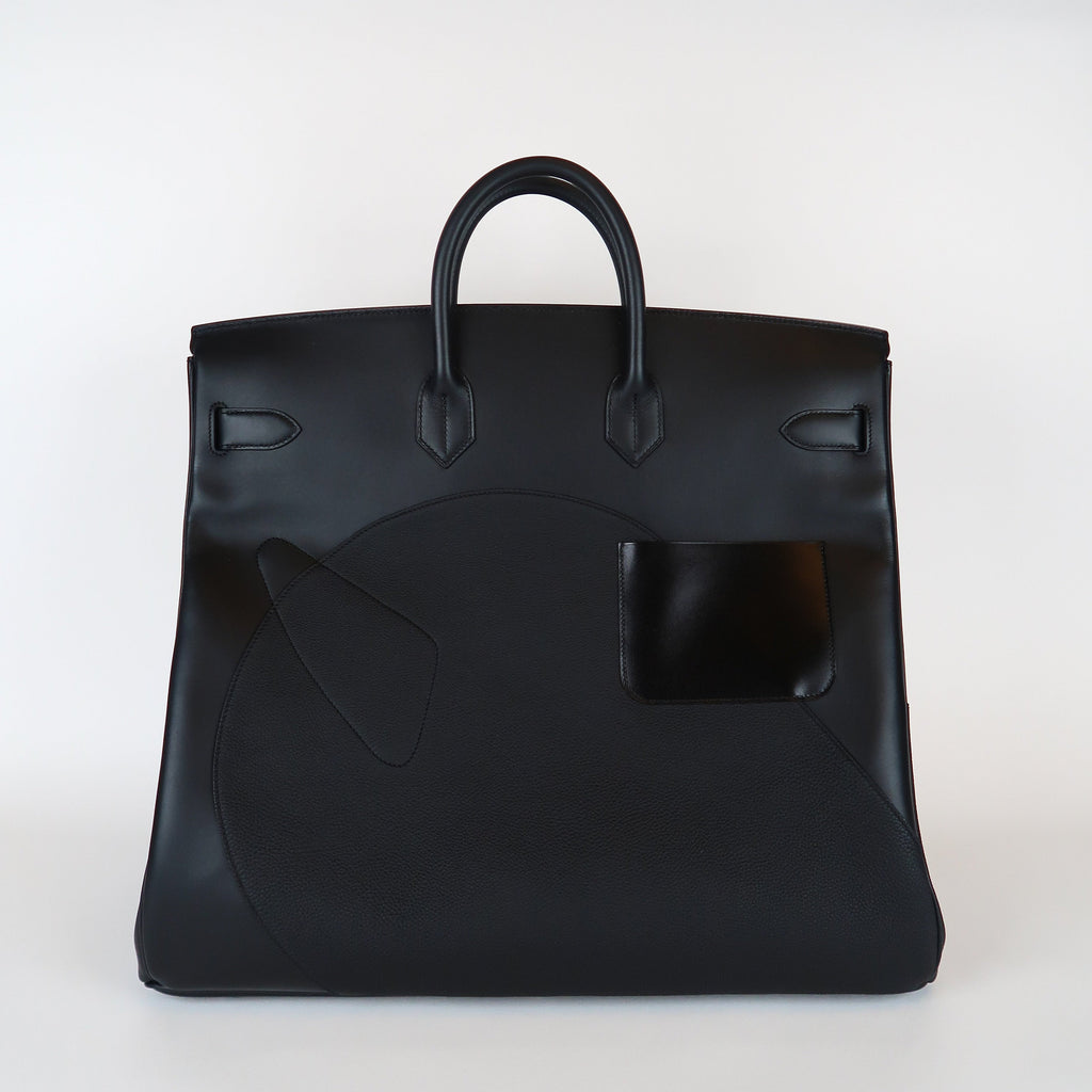 Hermès Noir HAC 50 en Selle (PHW | 2025)