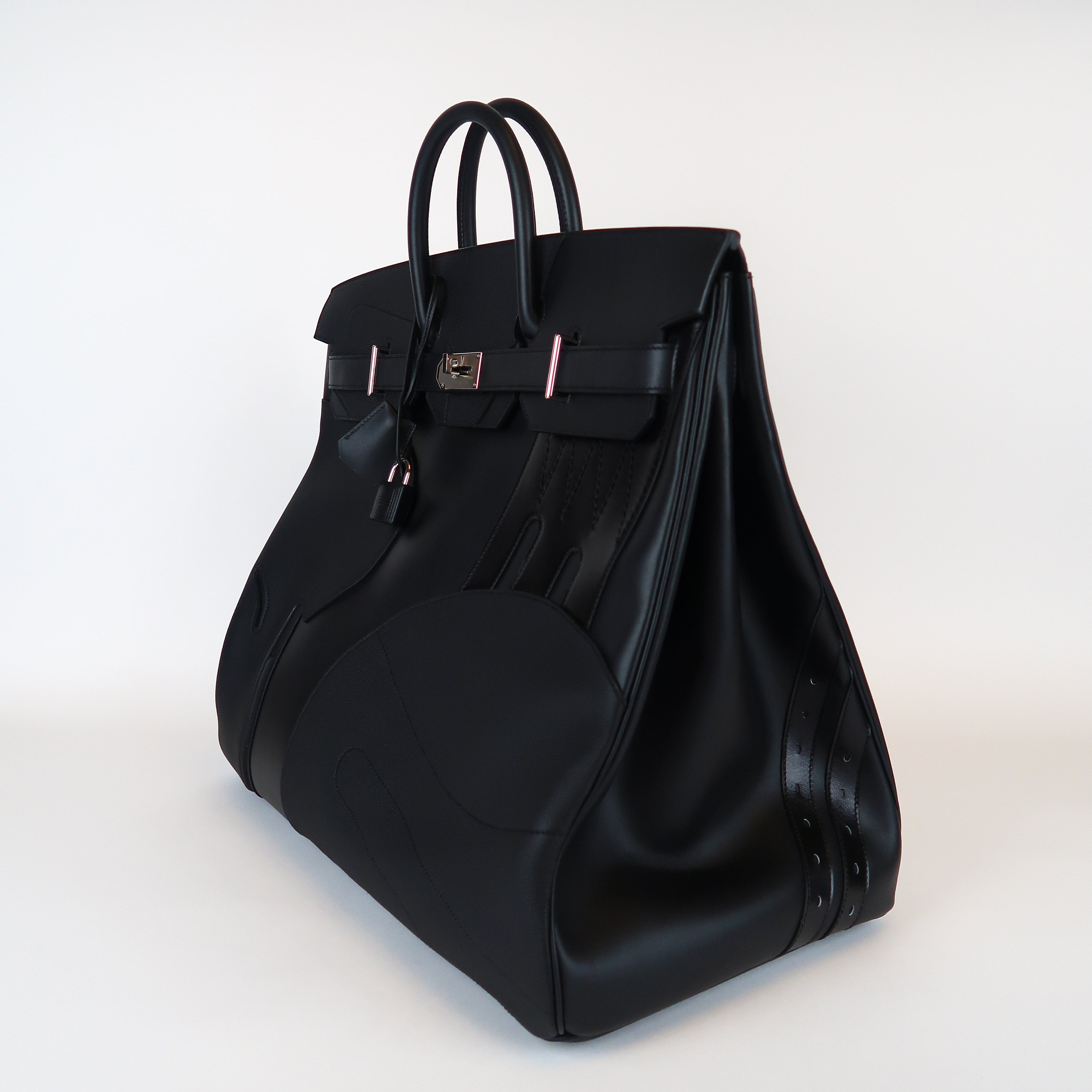 Hermès Noir HAC 50 en Selle (PHW | 2025)