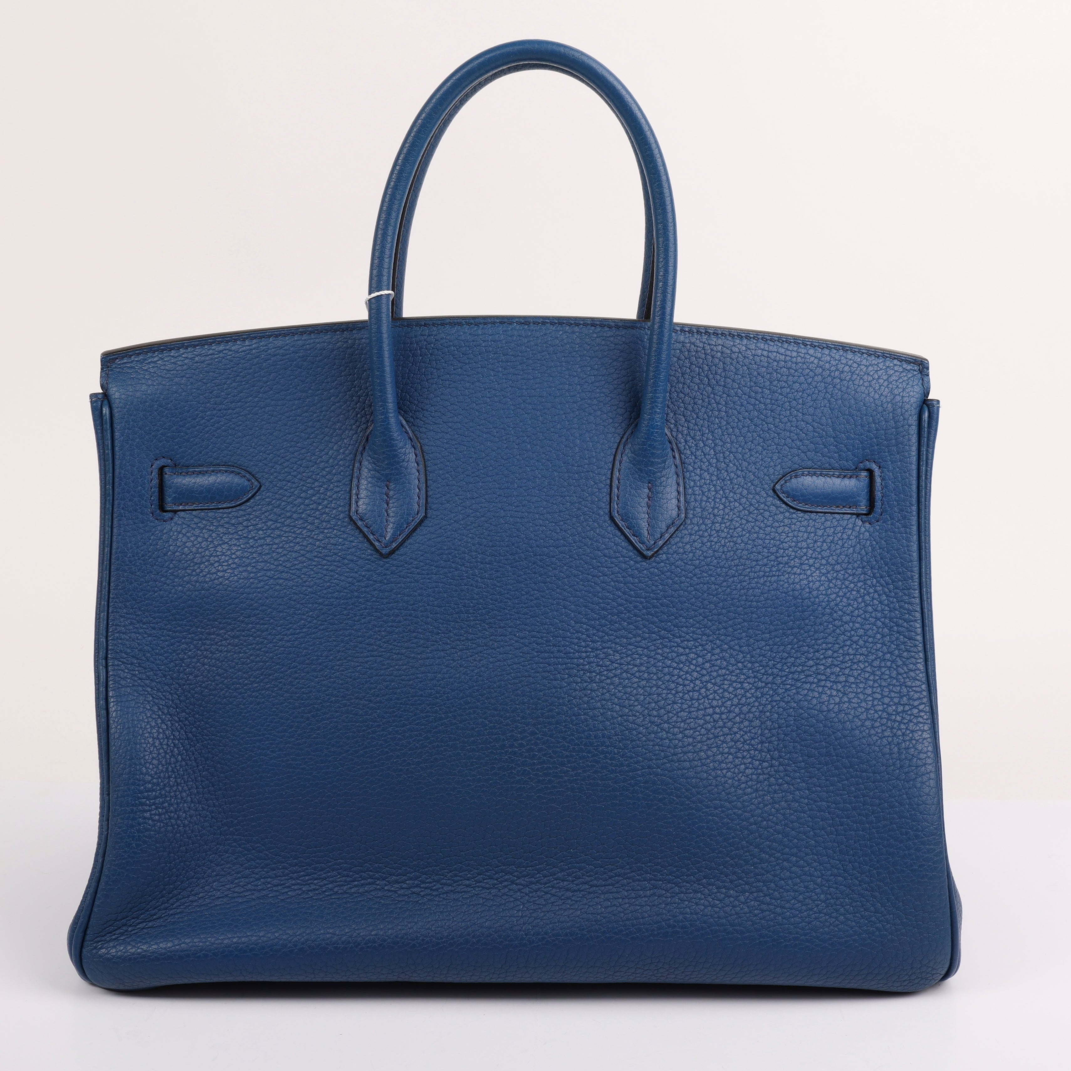 Hermes Bleu de Malte Togo Retourne Birkin 35 (PHW | 2002)