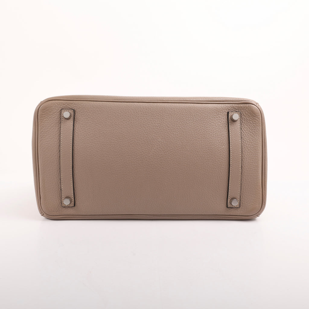 Hermès Gris Tourterelle Togo Retourne Birkin 35 (PHW | 2008)