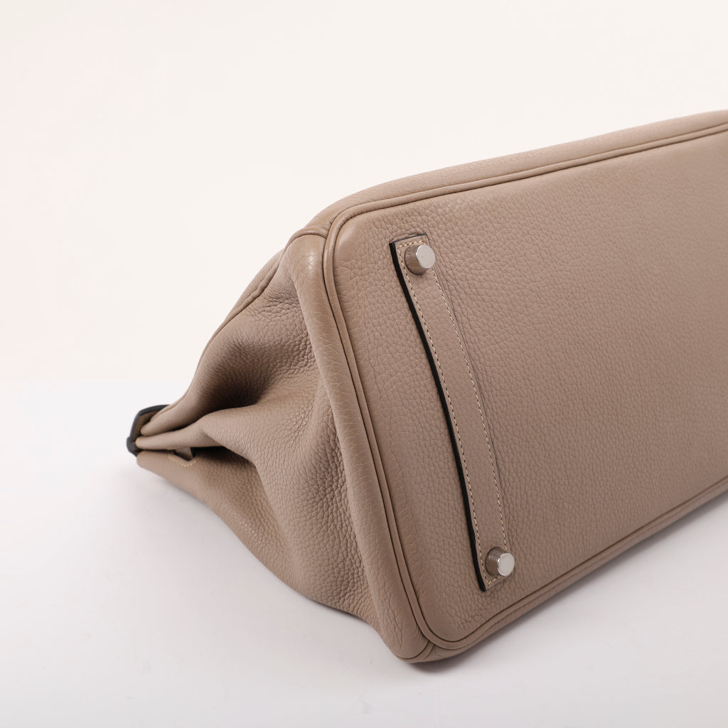 Hermès Gris Tourterelle Togo Retourne Birkin 35 (PHW | 2008)