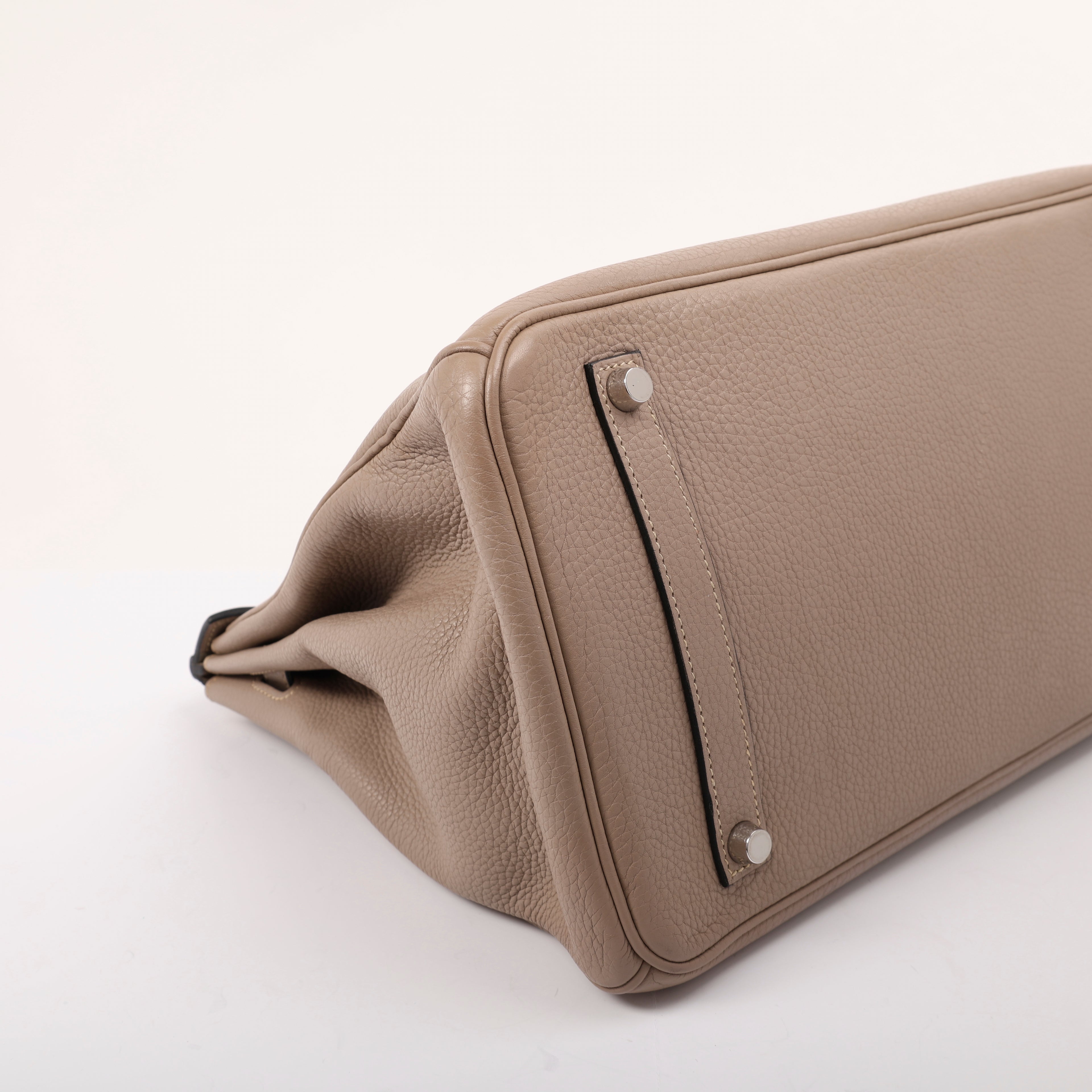 Hermes Gris Tourterelle Togo Retourne Birkin 35 (PHW | 2008)