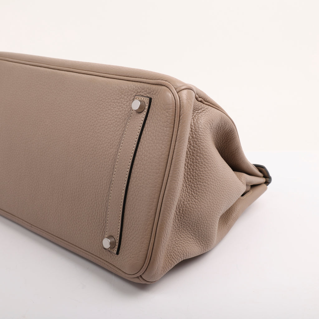 Hermès Gris Tourterelle Togo Retourne Birkin 35 (PHW | 2008)
