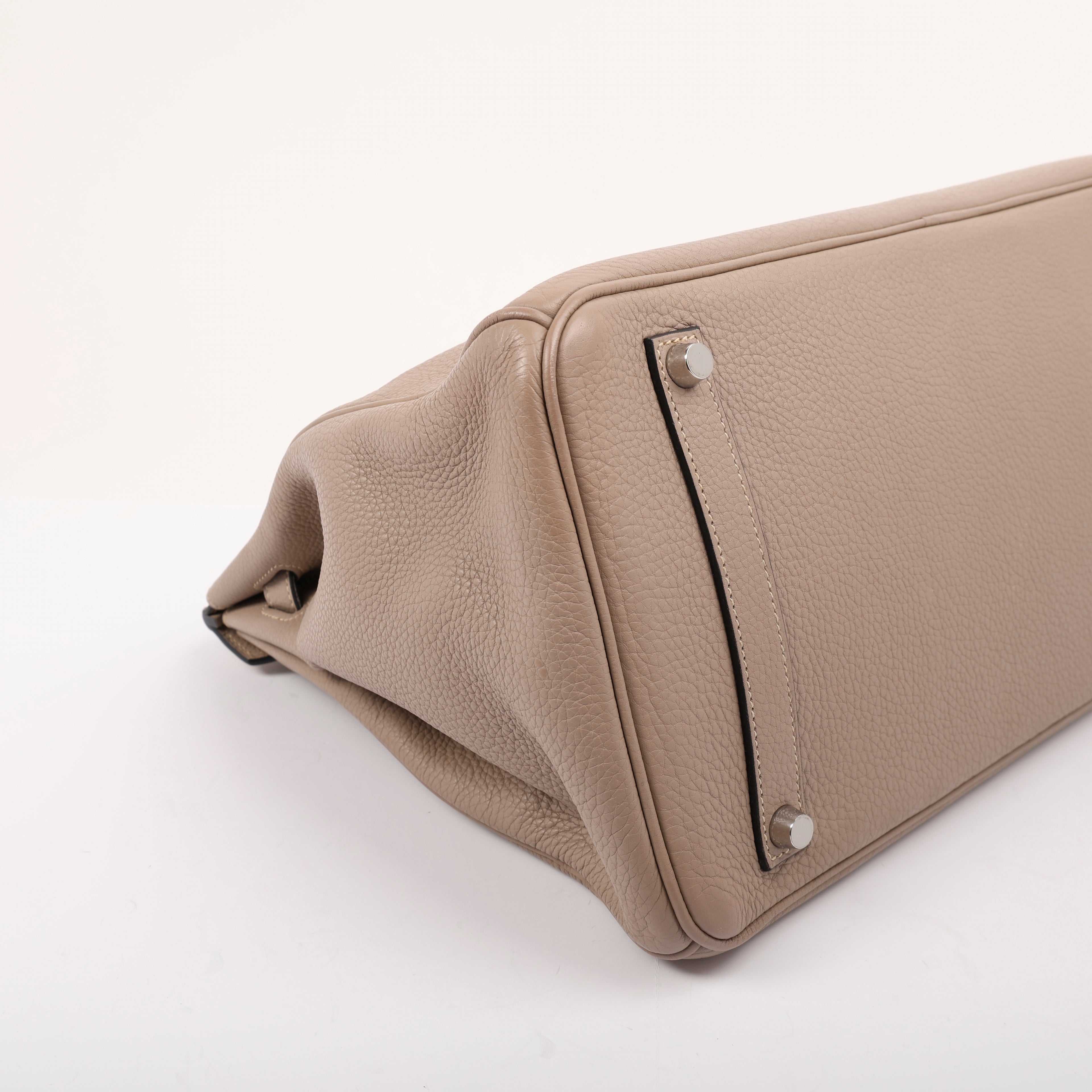 Hermès Gris Tourterelle Togo Retourne Birkin 35 (PHW | 2008)
