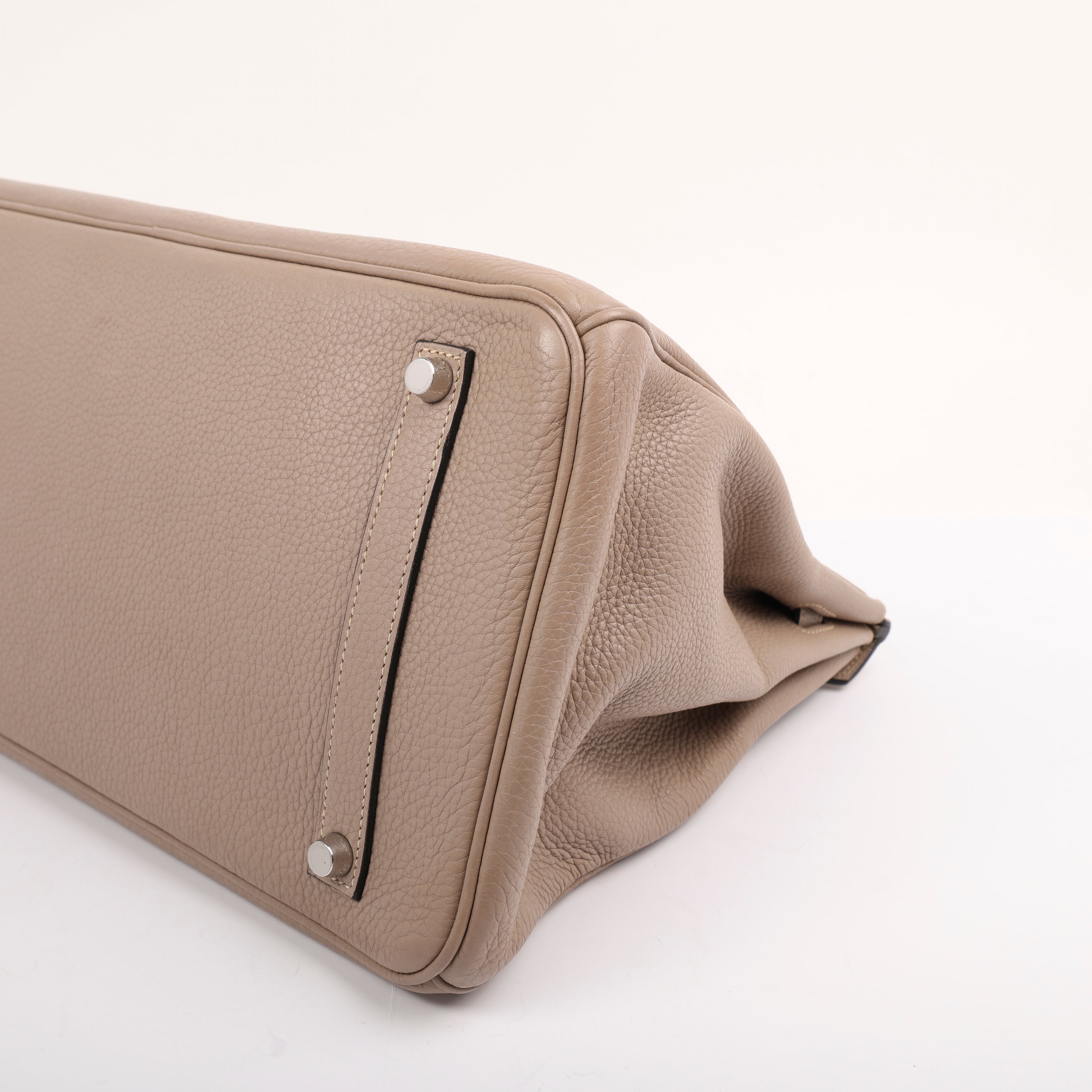 Hermès Gris Tourterelle Togo Retourne Birkin 35 (PHW | 2008)