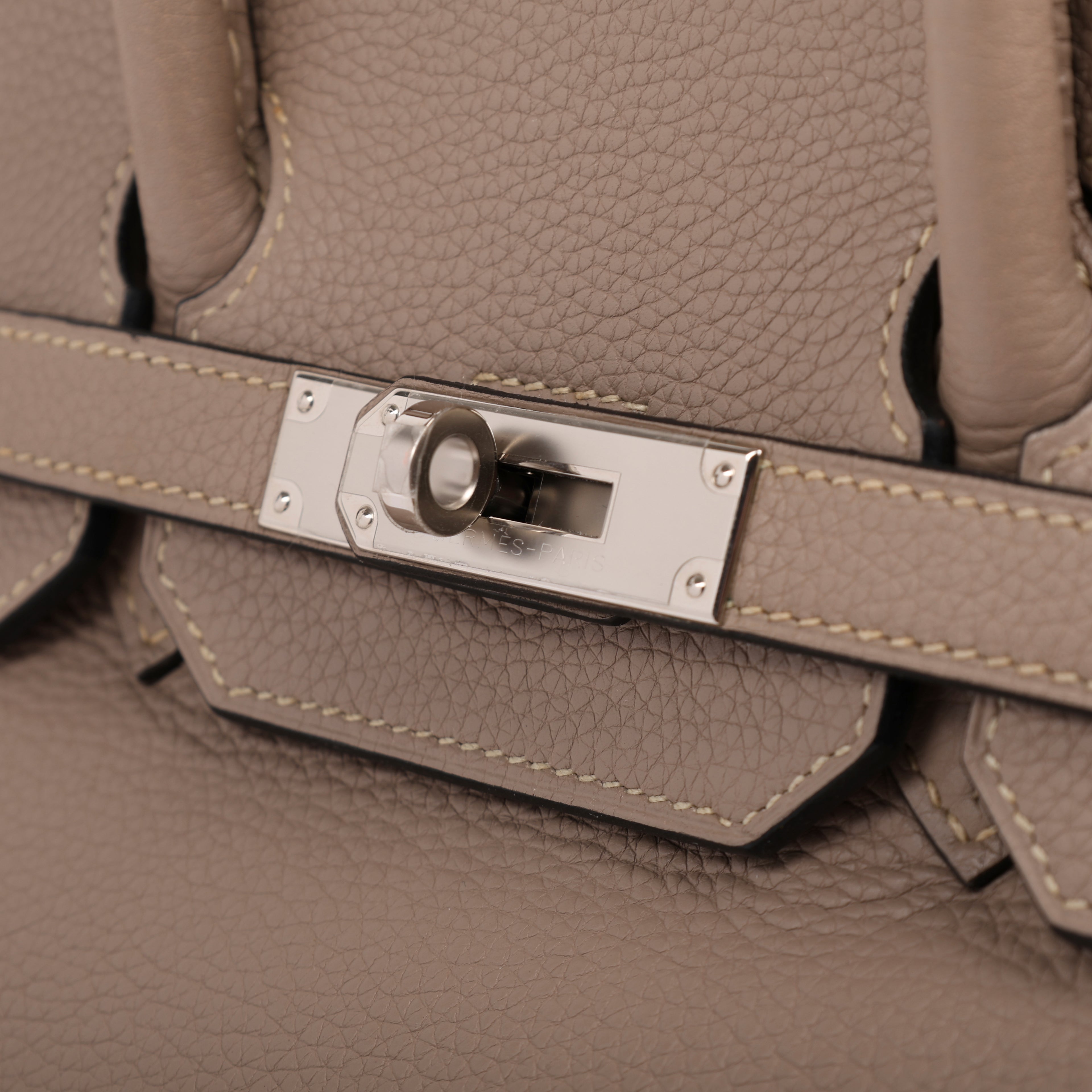 Hermès Gris Tourterelle Togo Retourne Birkin 35 (PHW | 2008)