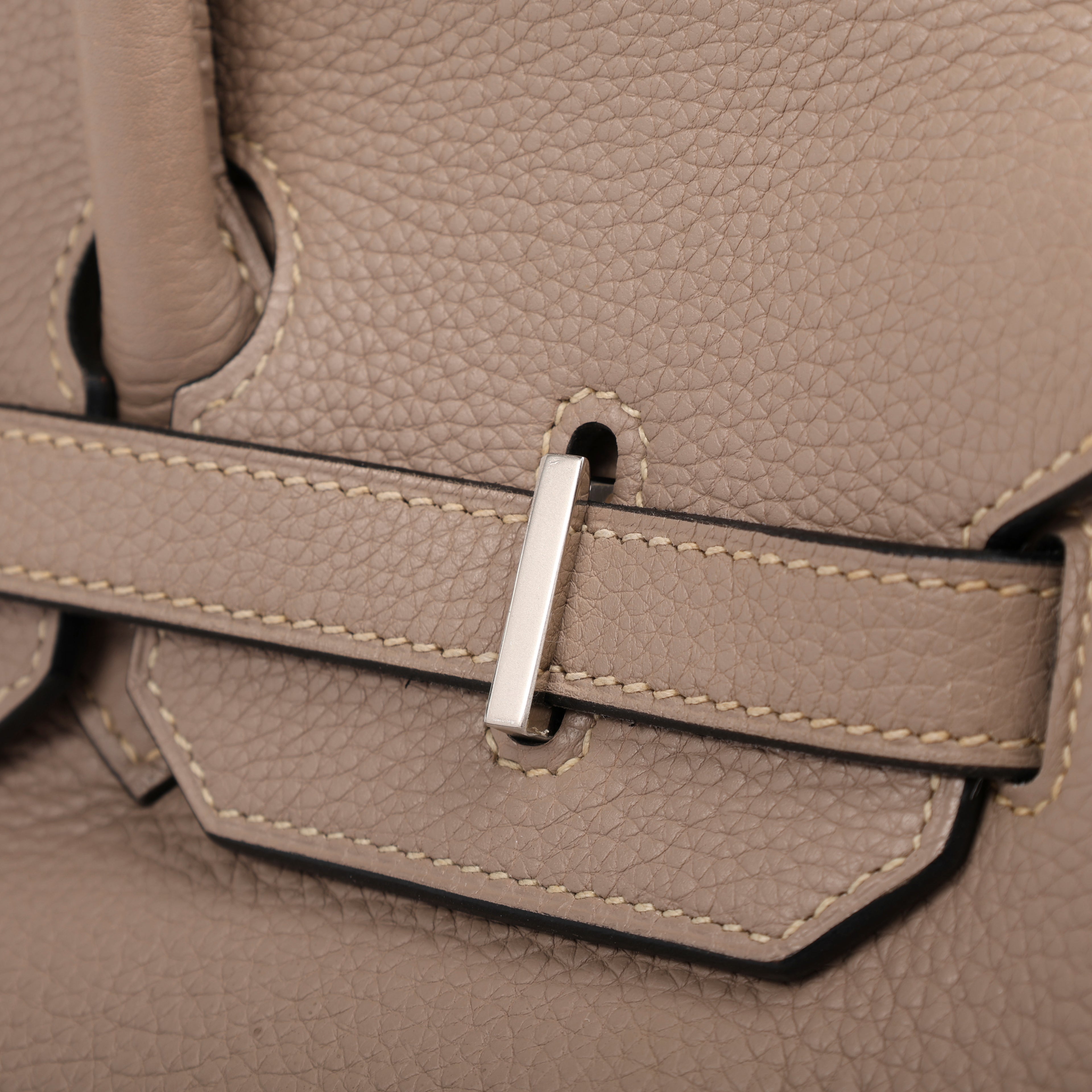 Hermès Gris Tourterelle Togo Retourne Birkin 35 (PHW | 2008)