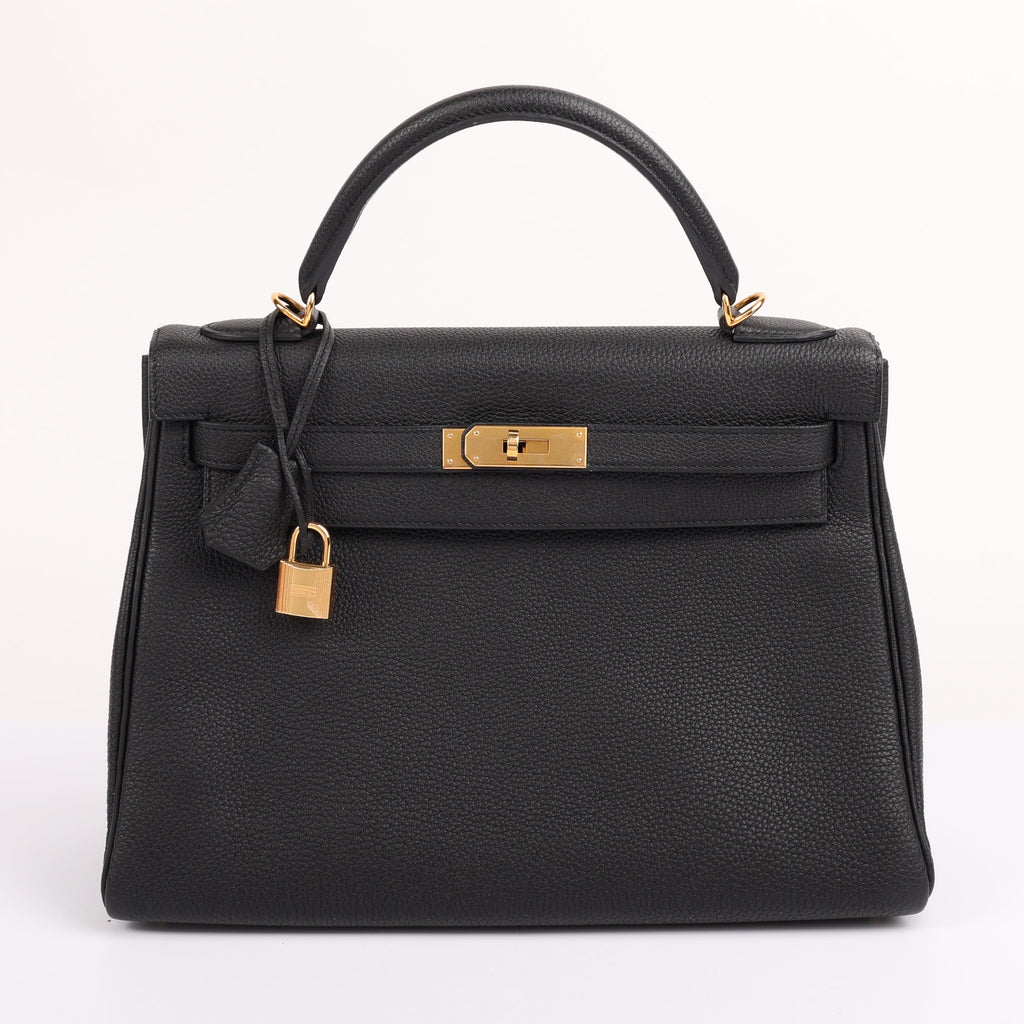Hermes Black Togo Retourne Kelly 32 (GHW | 2015)