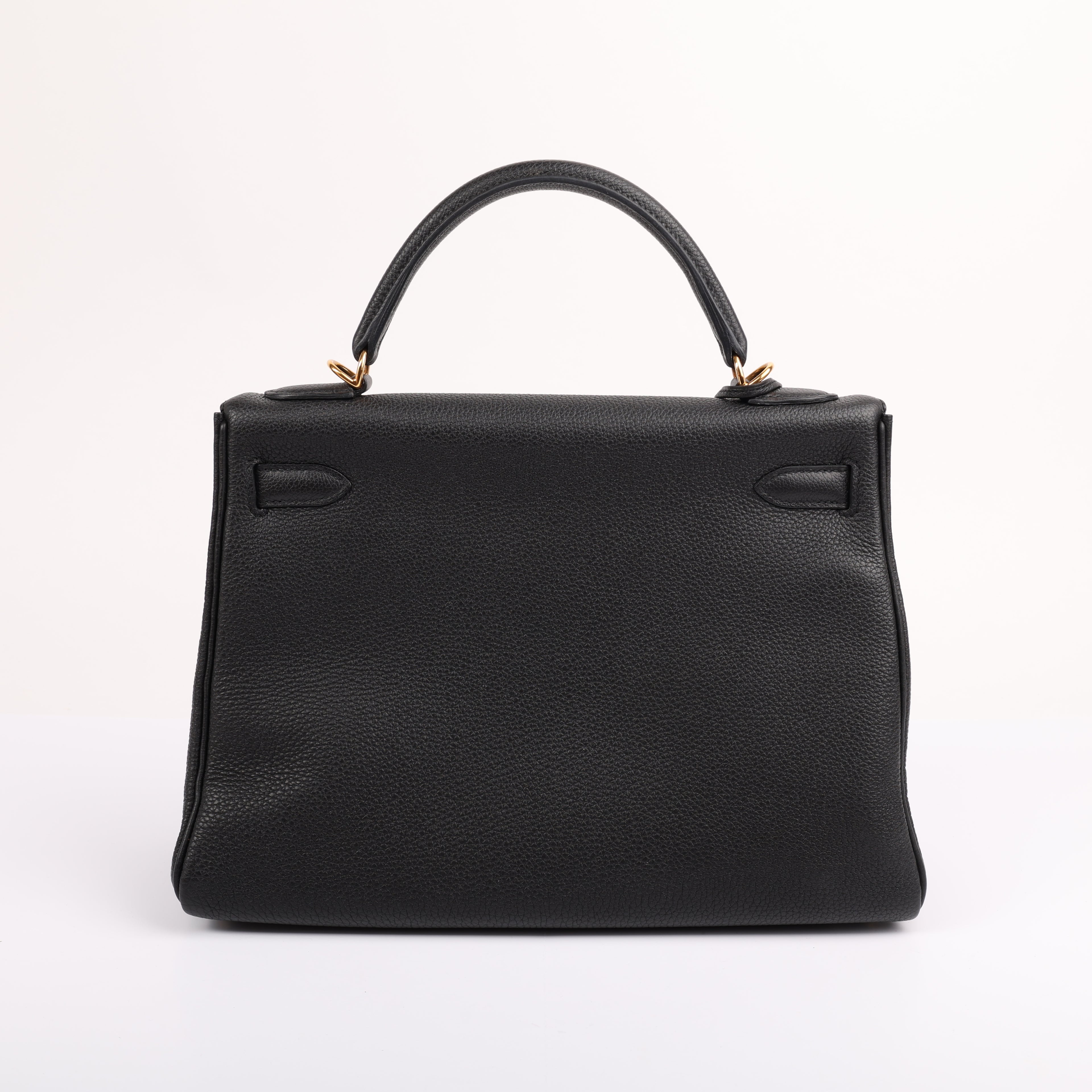 Hermes Black Togo Retourne Kelly 32 (GHW | 2015)