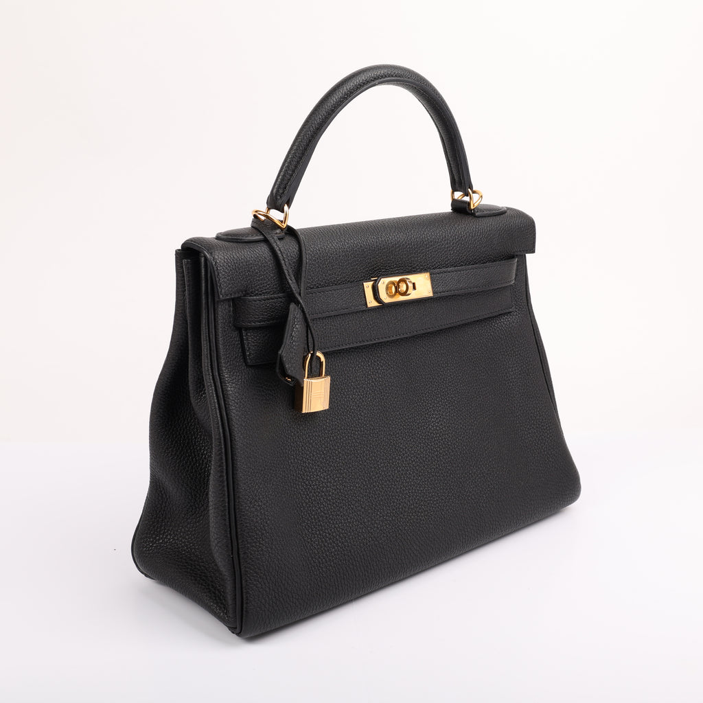 Hermes Black Togo Retourne Kelly 32 (GHW | 2015)