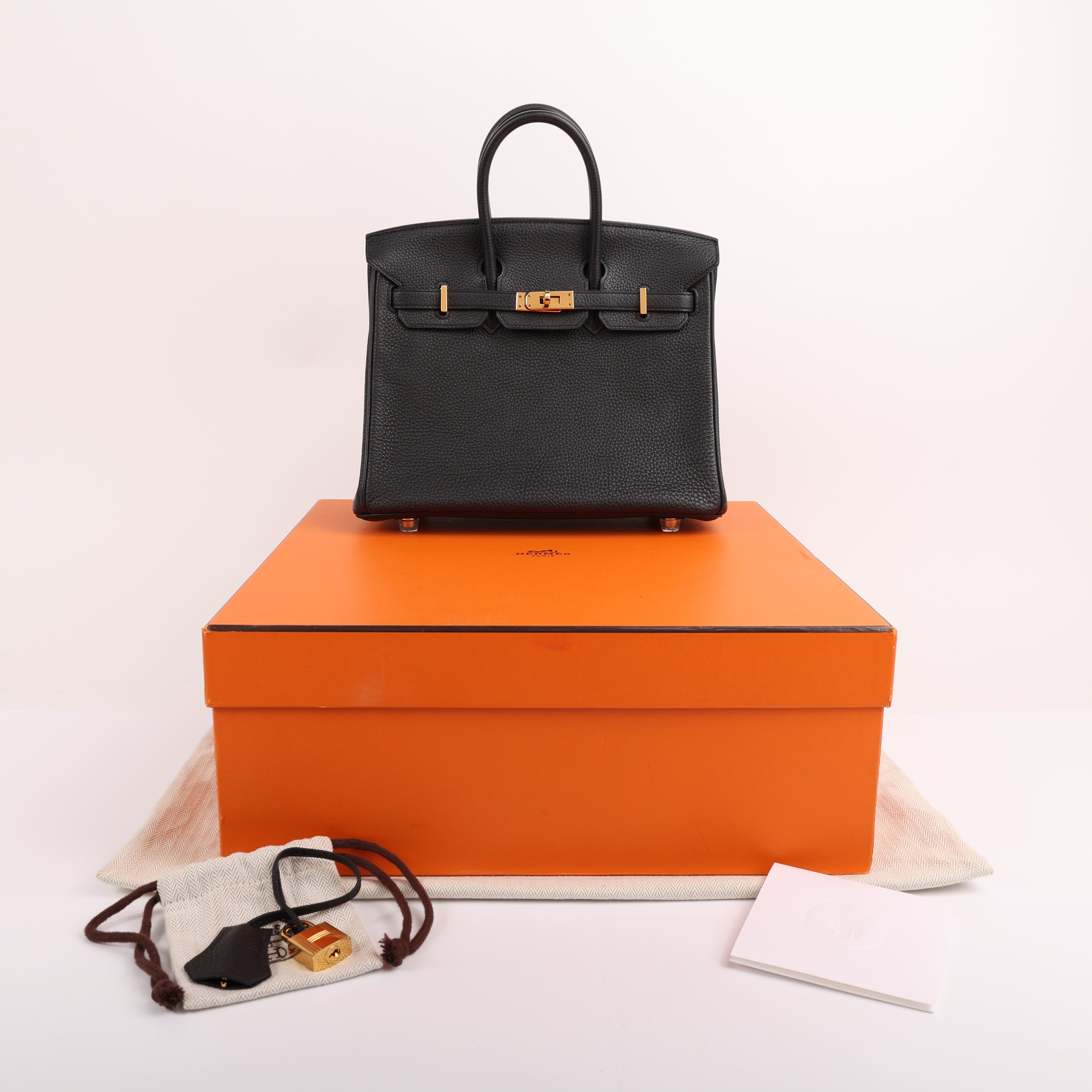 Hermes Black Togo Retourne Birkin 25 (GHW | 2014)