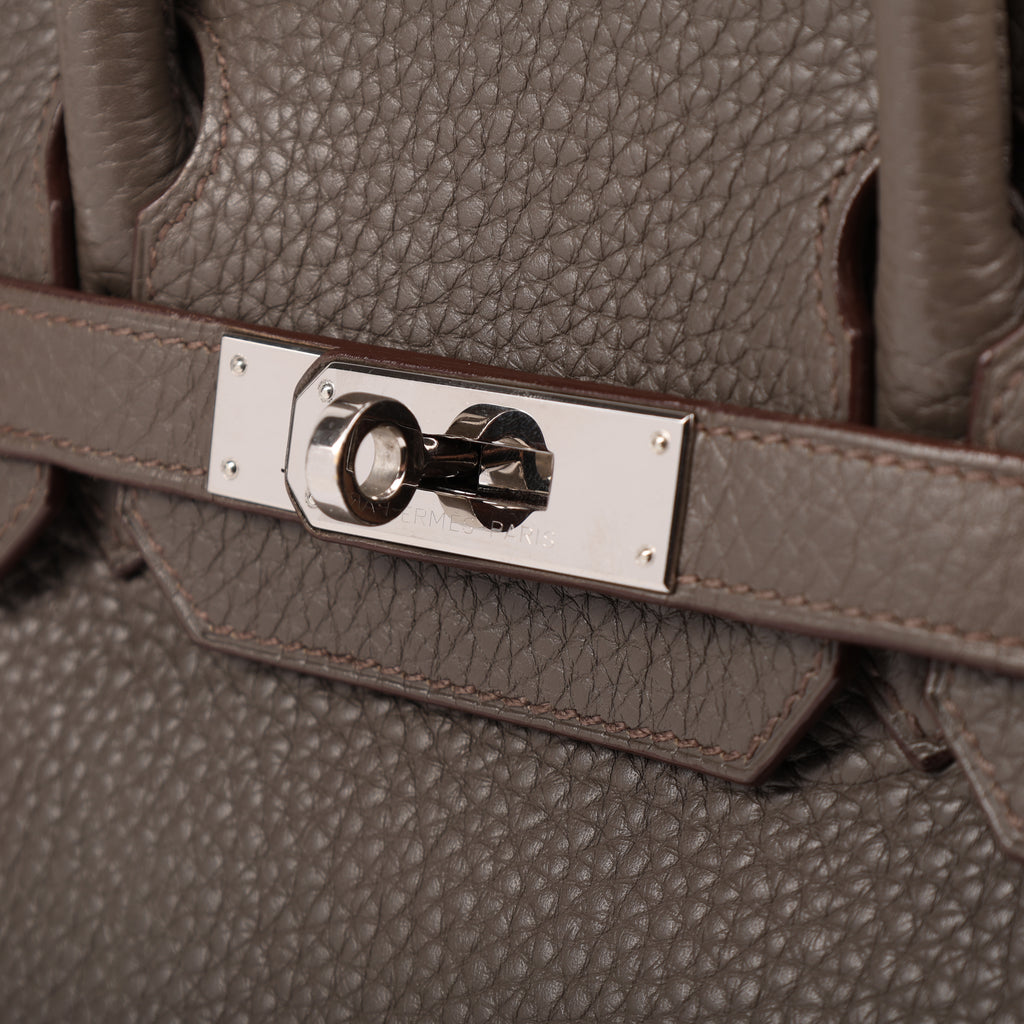 Hermès Etain Togo Retourne Birkin 30 (PHW | 2012)