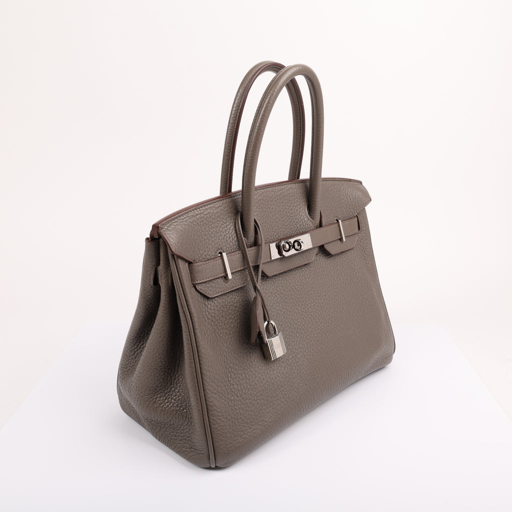 Hermès Etain Togo Retourne Birkin 30 (PHW | 2012)
