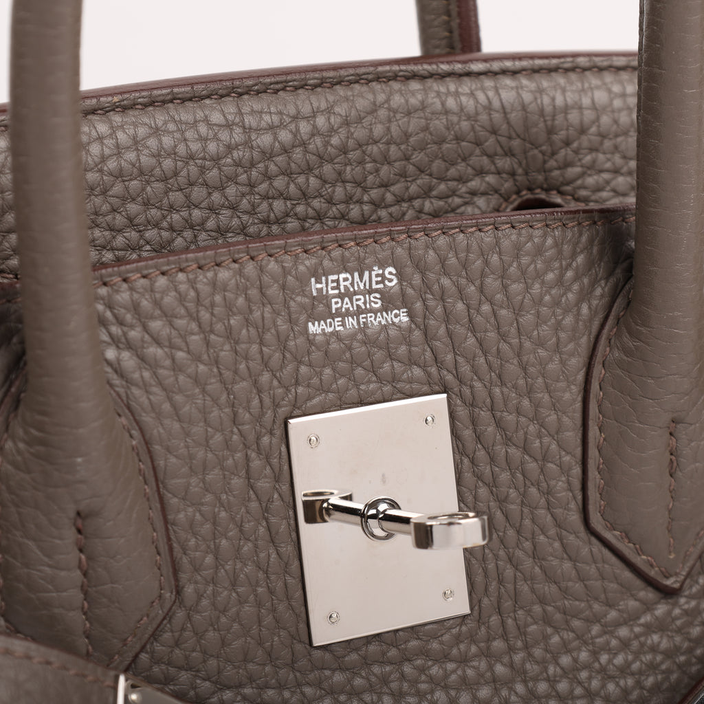 Hermès Etain Togo Retourne Birkin 30 (PHW | 2012)