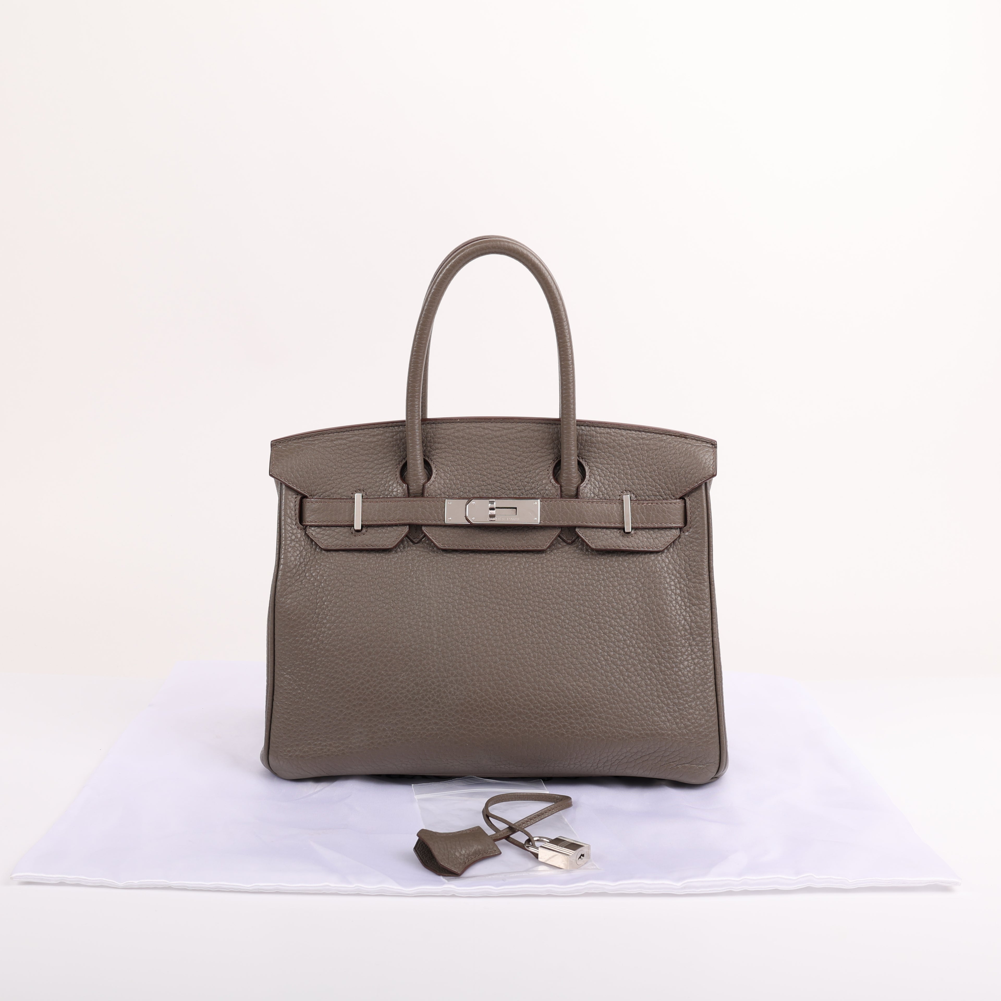 Hermès Etain Togo Retourne Birkin 30 (PHW | 2012)