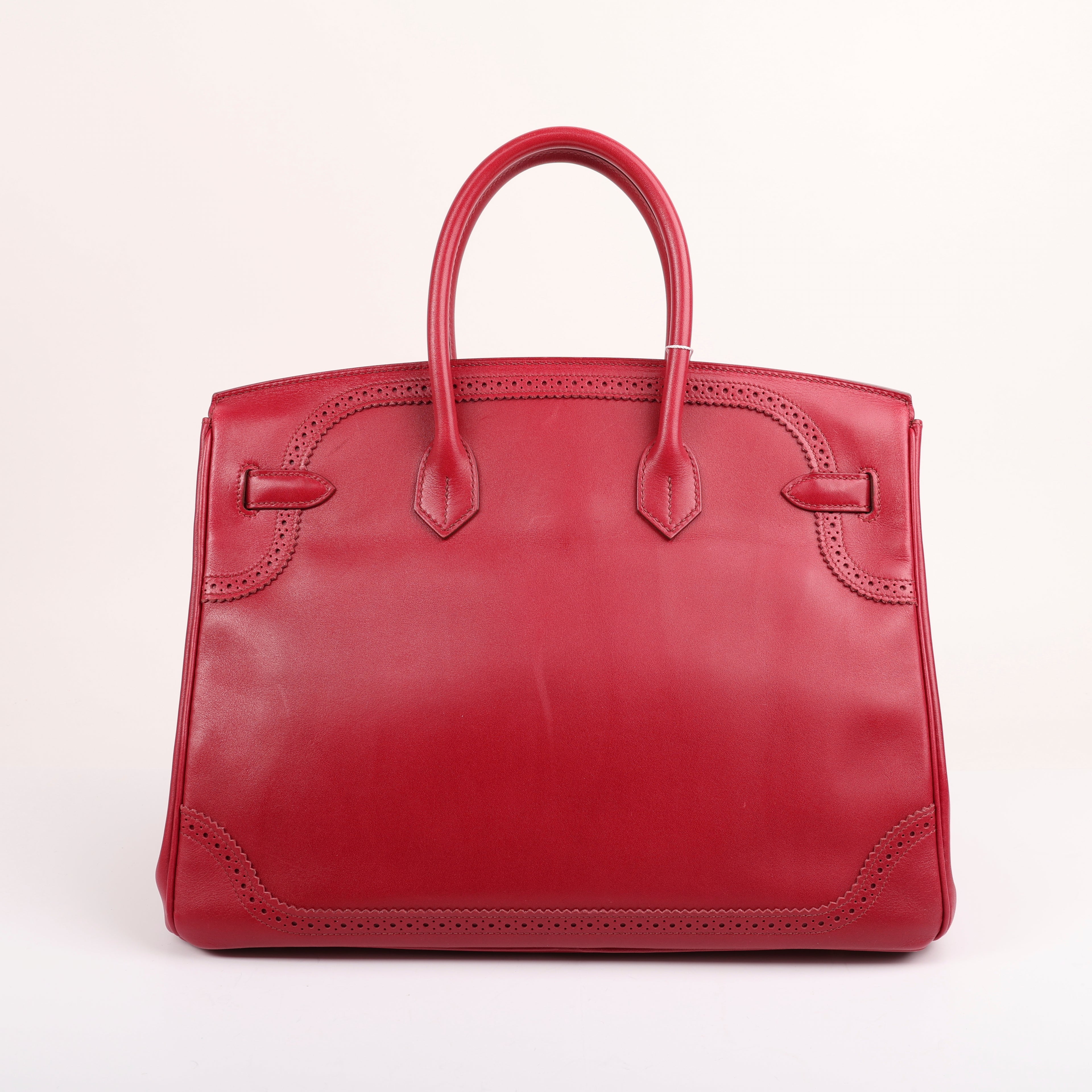 Hermes Rubis Swift Ghillies Retourne Birkin 35 (GHW | 2013)