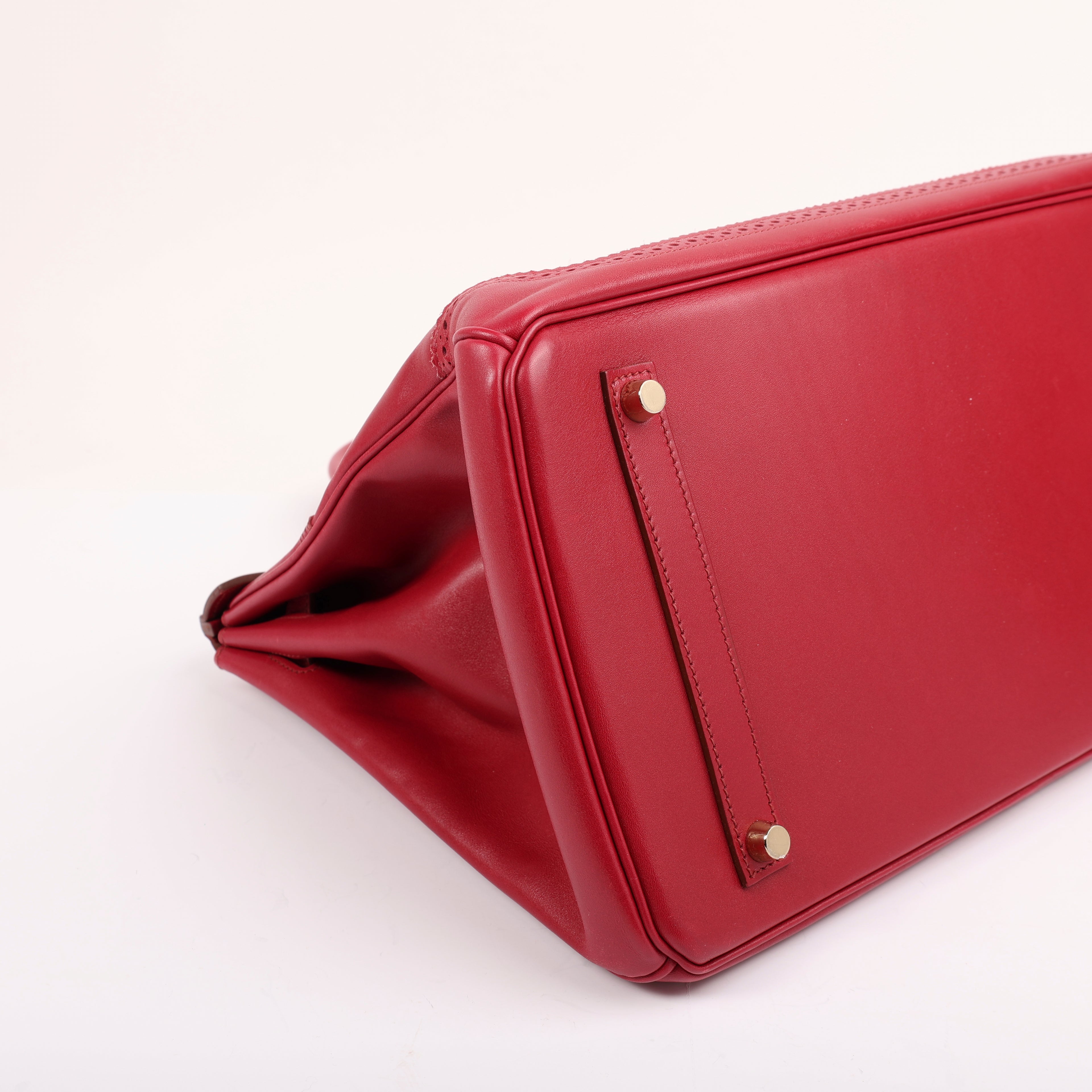 Hermes Rubis Swift Ghillies Retourne Birkin 35 (GHW | 2013)