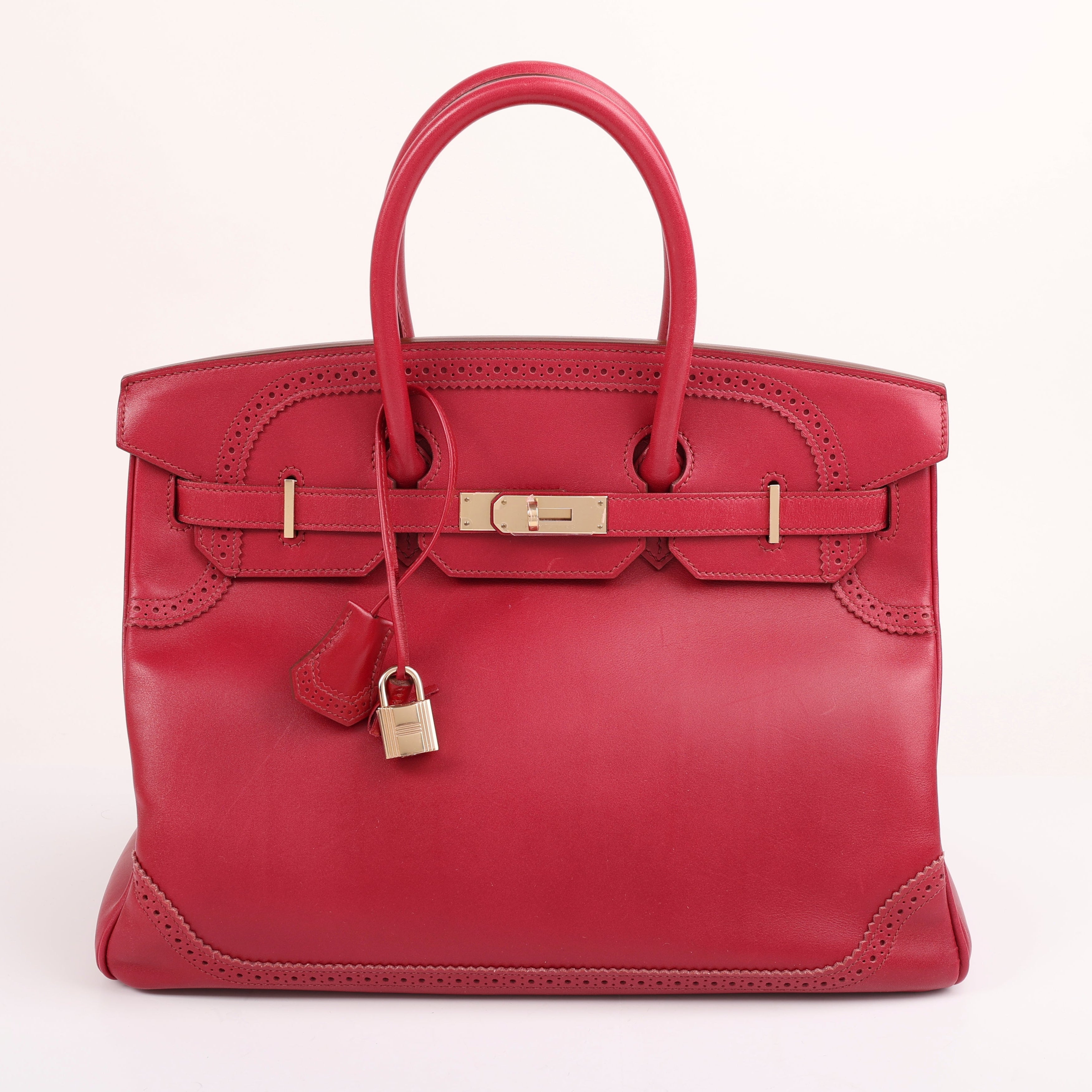 Hermes Rubis Swift Ghillies Retourne Birkin 35 (GHW | 2013)