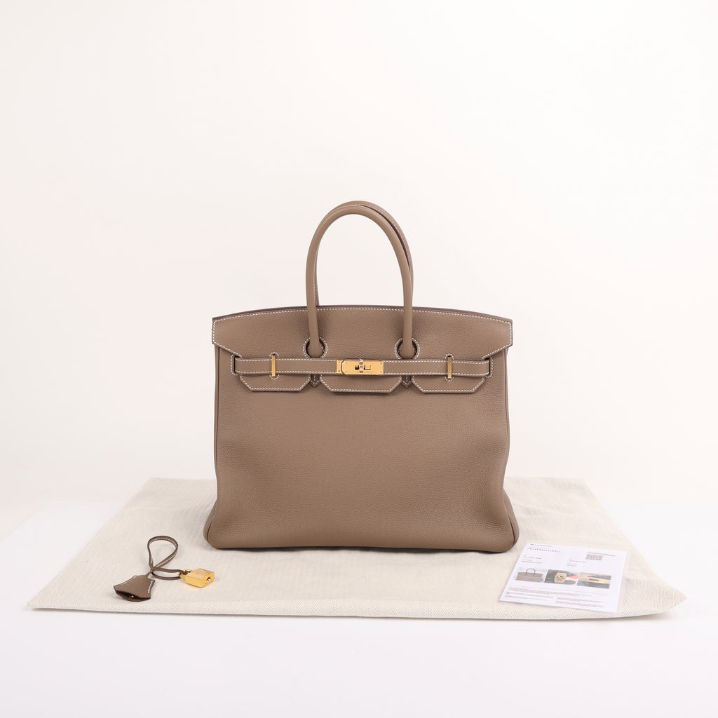 Hermes Étoupe Togo Retourne Birkin 35 (GHW | 2017)