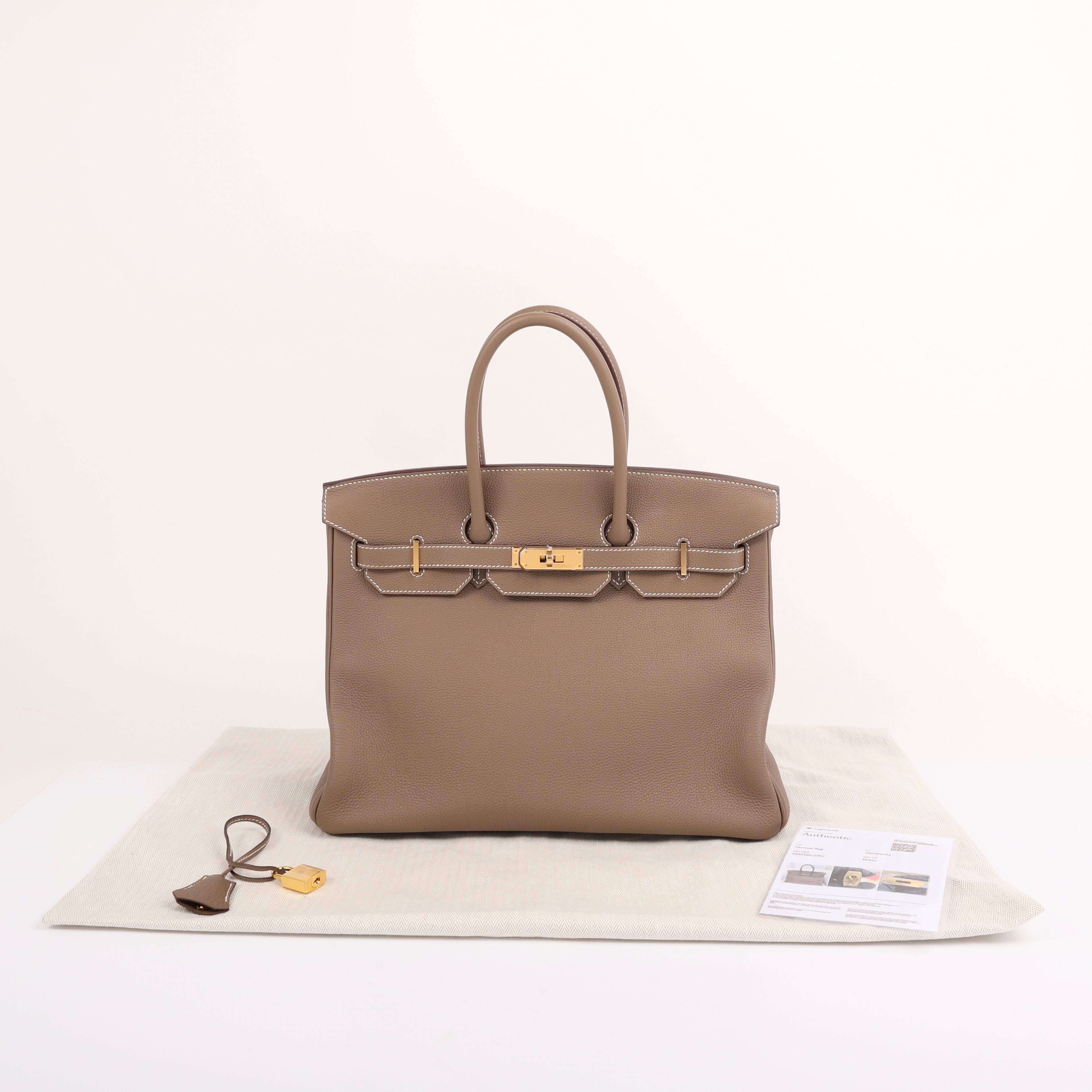 Hermes Étoupe Togo Retourne Birkin 35 (GHW | 2017)
