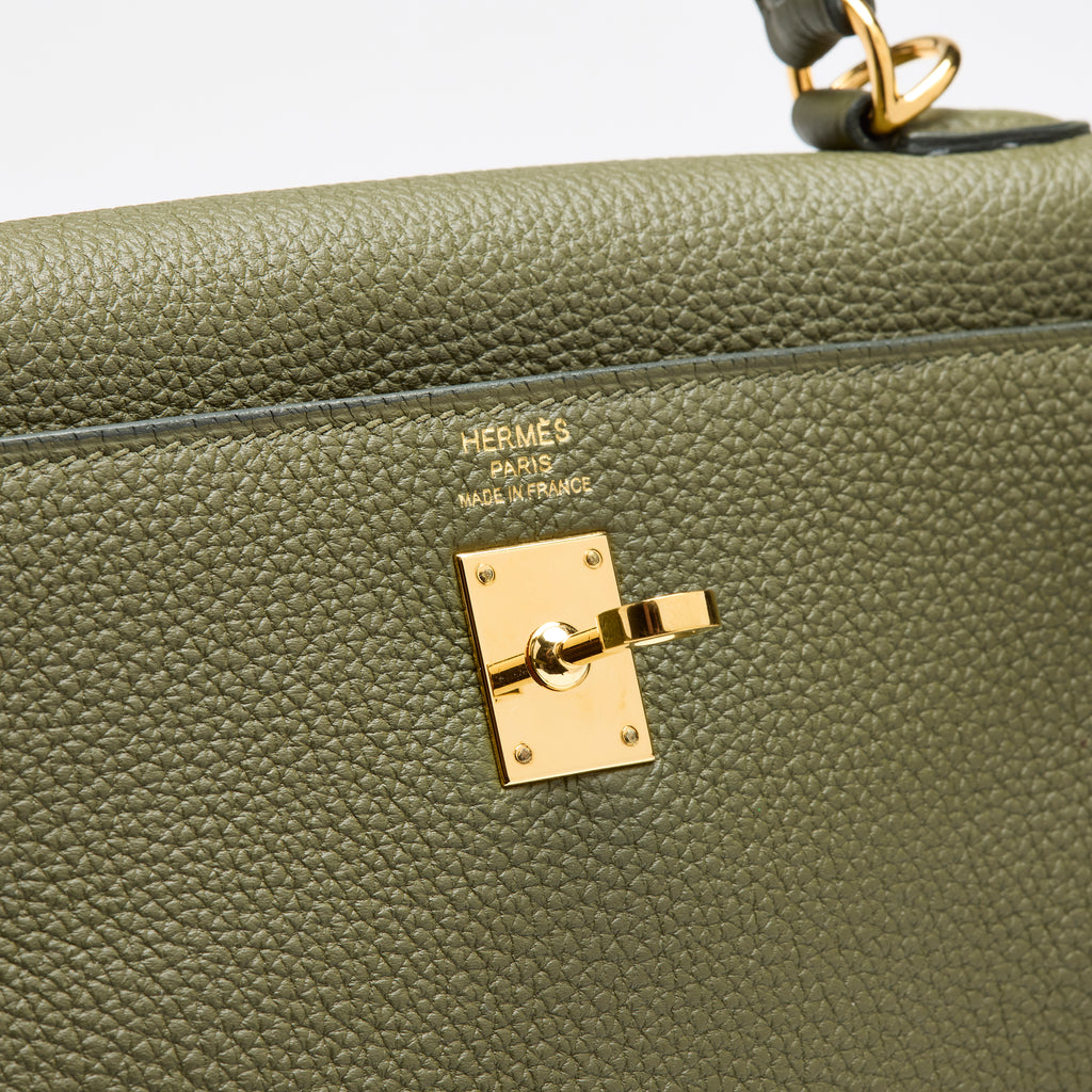 Hermès Vert Véronèse Togo Kelly 25, gold hardware, 2020 – photo 12 of 17