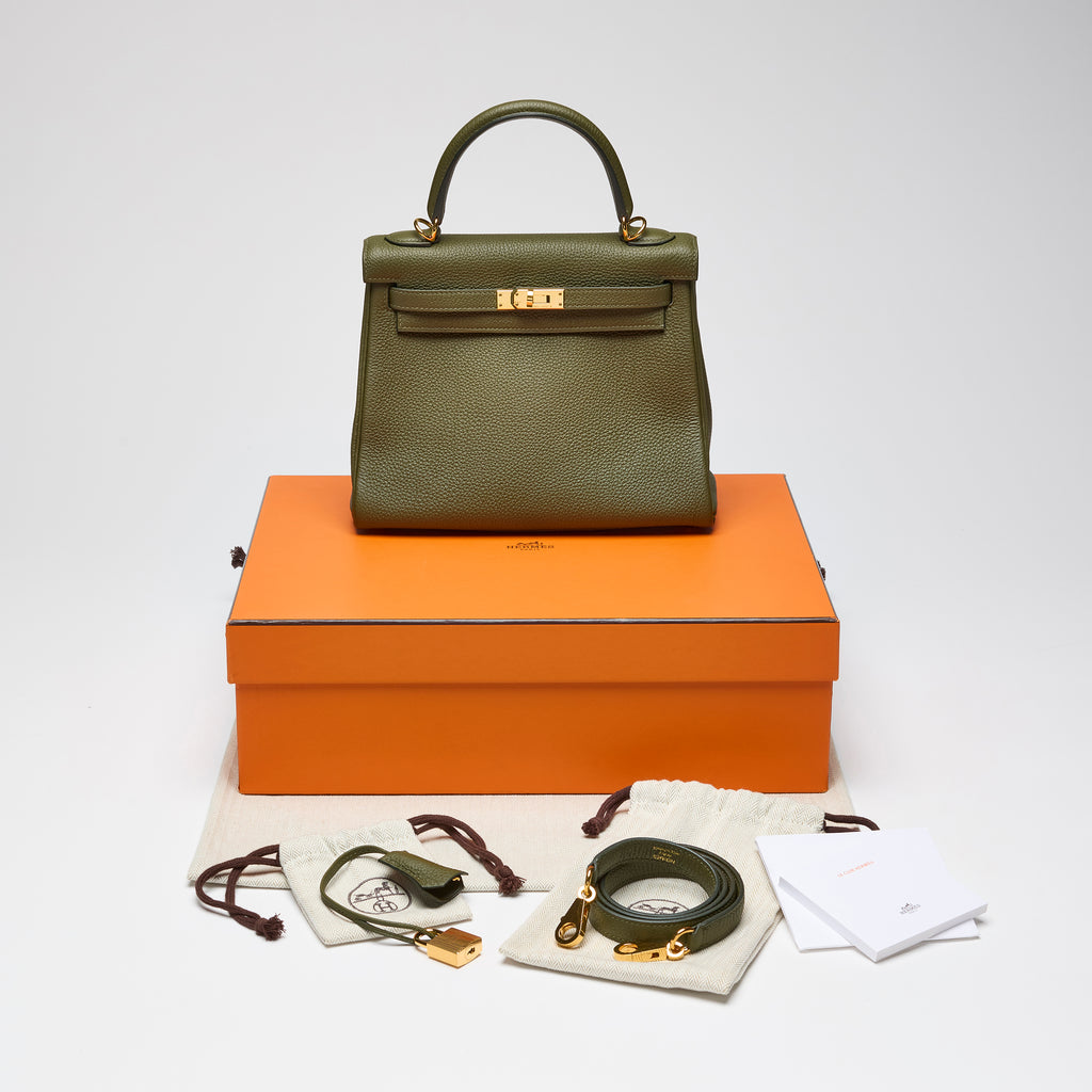 Hermès Vert Véronèse Togo Kelly 25, gold hardware, 2020 – photo 17 of 17
