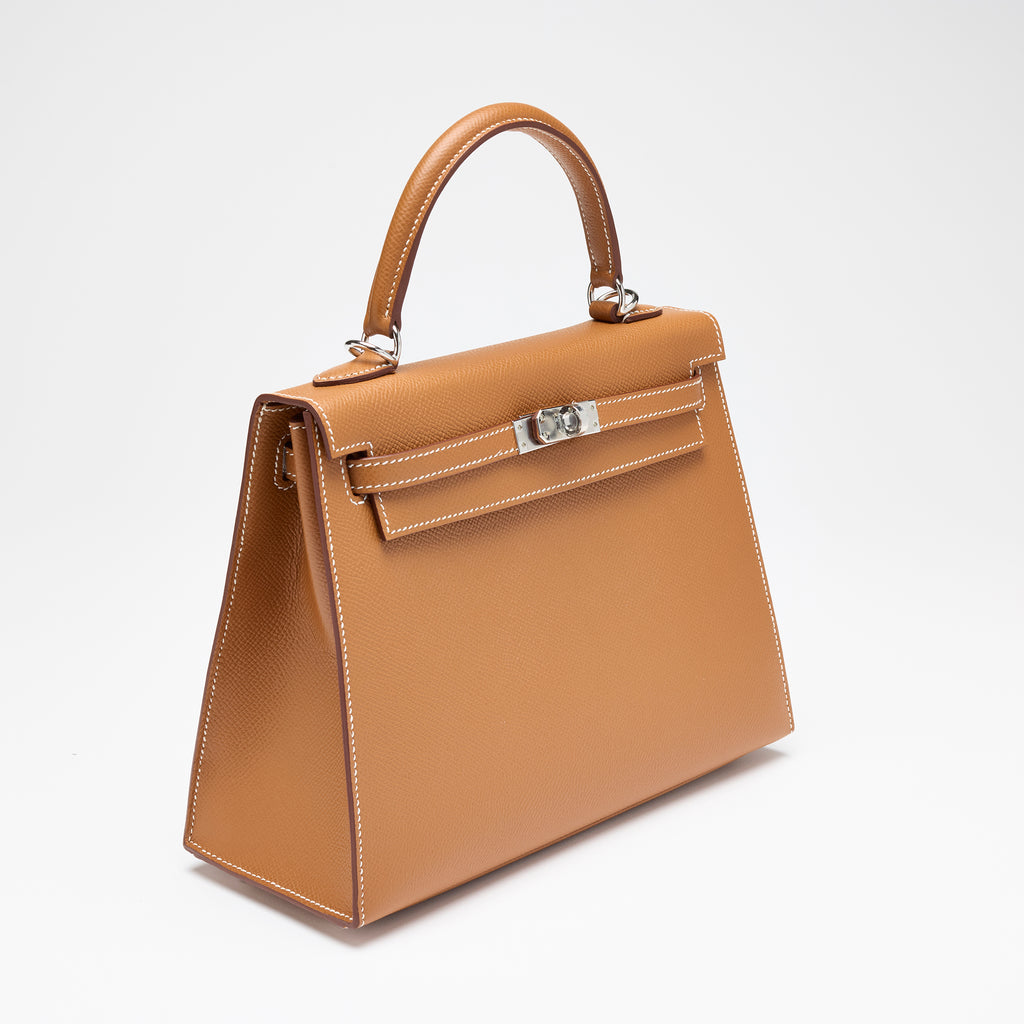 Hermès Gold Epsom Sellier Kelly 25, palladium hardware, 2021 – photo 9 of 17