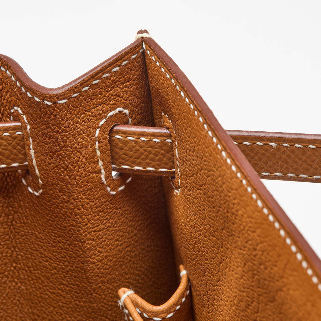 Hermès Gold Epsom Sellier Kelly 25, palladium hardware, 2021 – photo 16 of 17