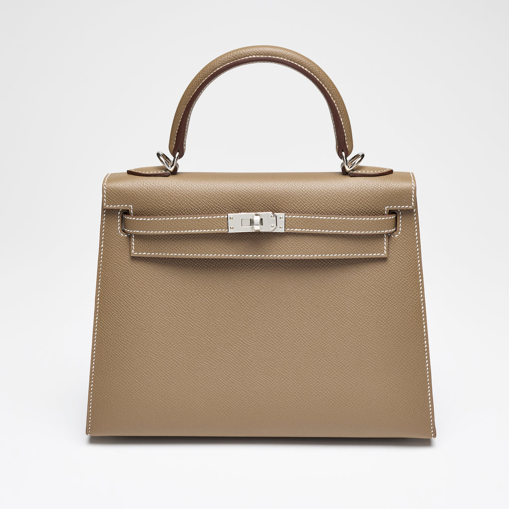 Hermès Étoupe Epsom Sellier Kelly 25, palladium hardware, 2025 – photo 1 of 17