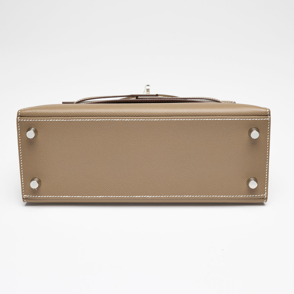 Hermès Étoupe Epsom Sellier Kelly 25, palladium hardware, 2025 – photo 3 of 17