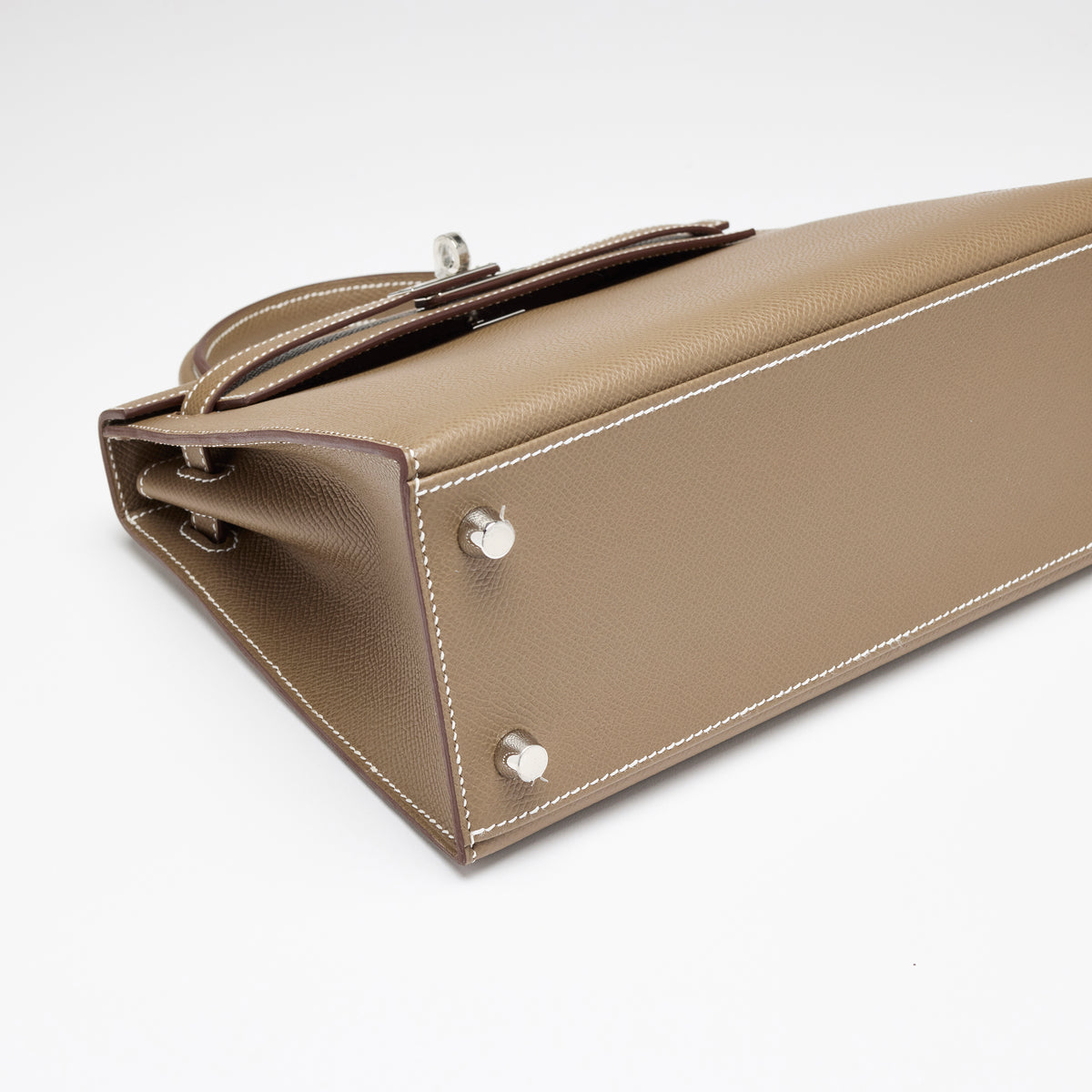 Hermès Étoupe Epsom Sellier Kelly 25, palladium hardware, 2025 – photo 4 of 17