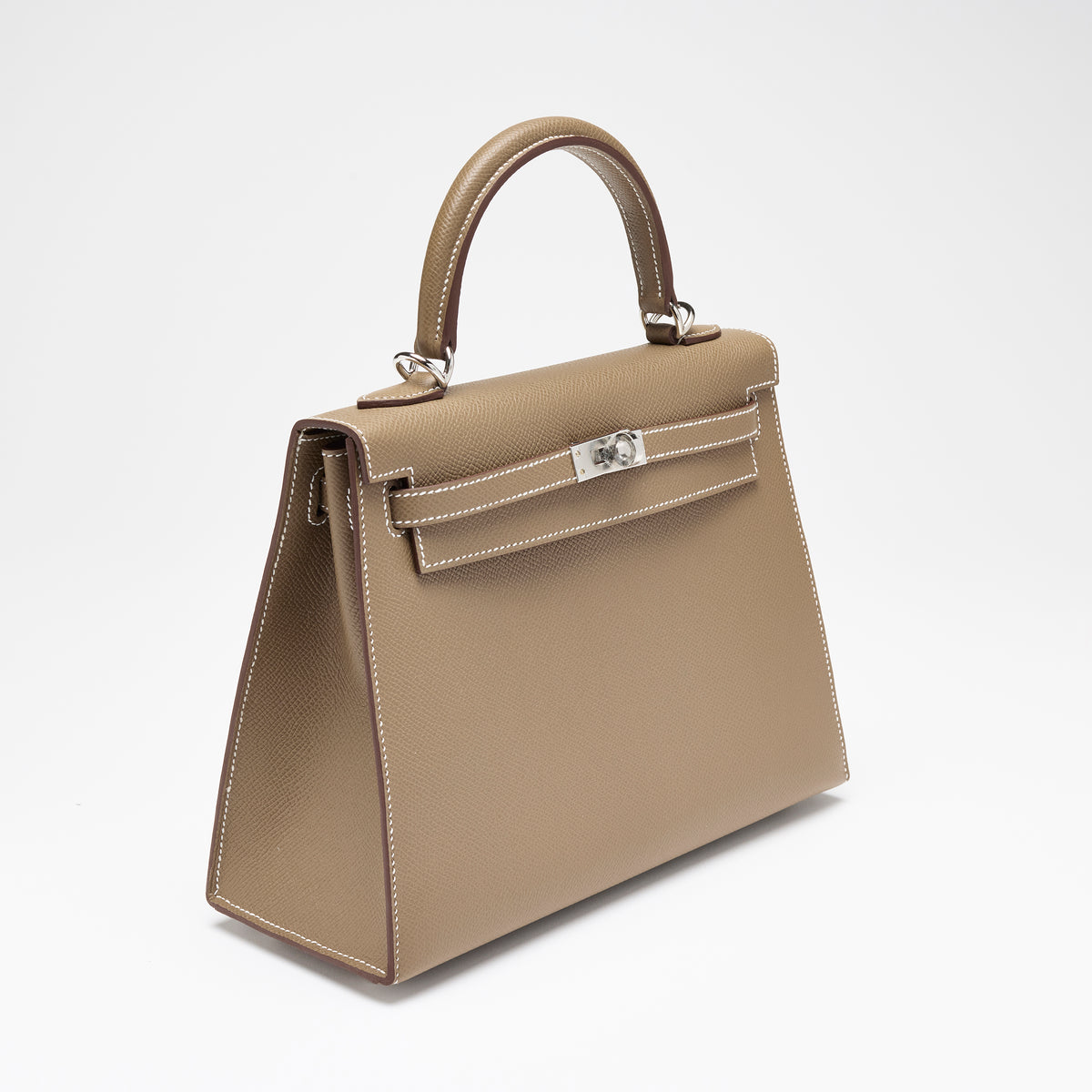 Hermès Étoupe Epsom Sellier Kelly 25, palladium hardware, 2025 – photo 9 of 17