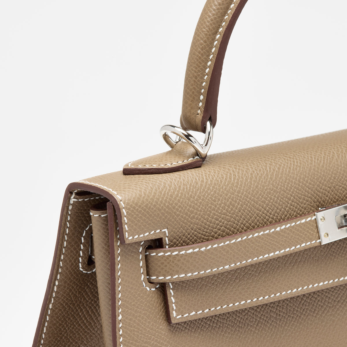 Hermès Étoupe Epsom Sellier Kelly 25, palladium hardware, 2025 – photo 10 of 17