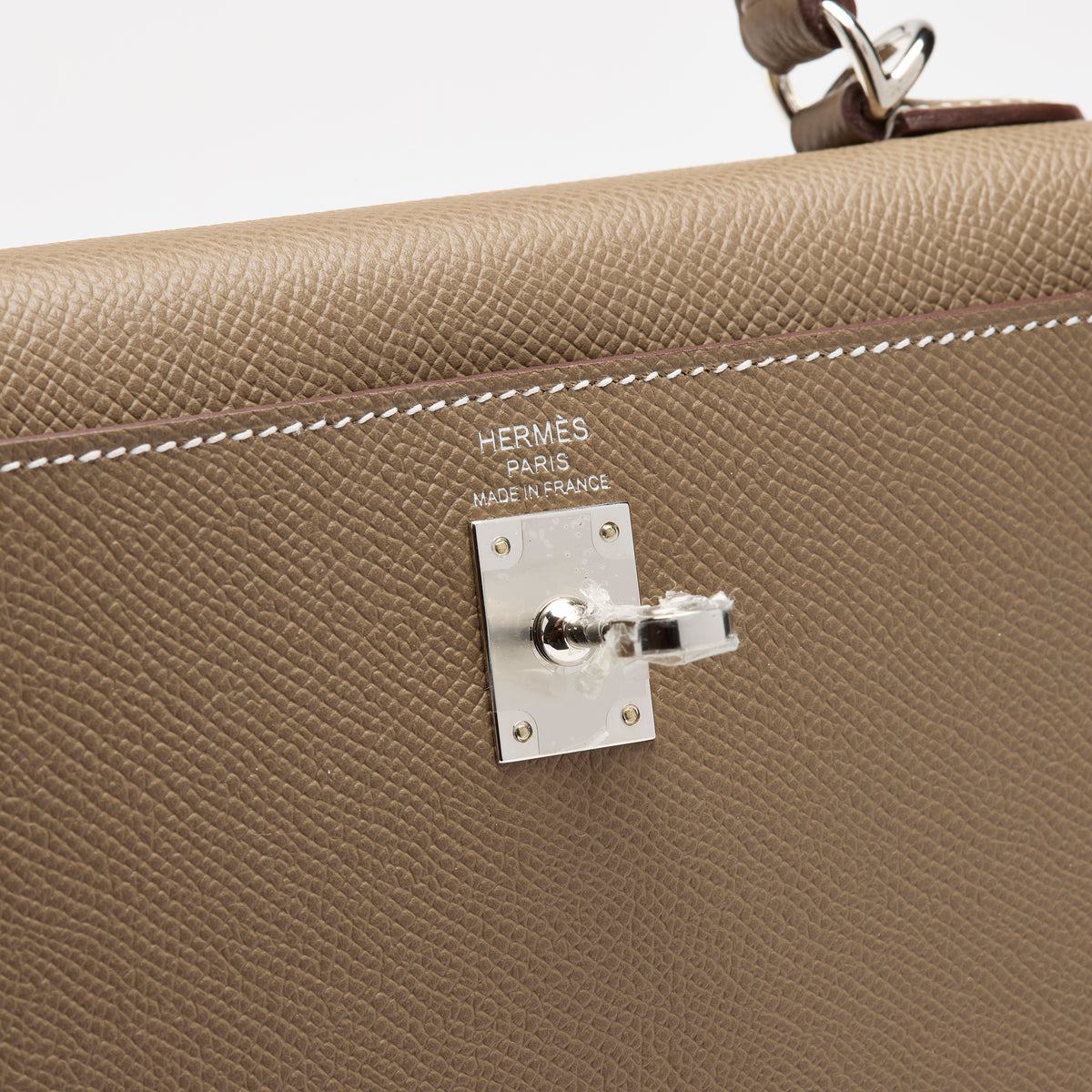 Hermès Étoupe Epsom Sellier Kelly 25, palladium hardware, 2025 – photo 12 of 17