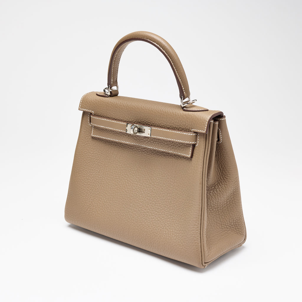 Hermès Étoupe Togo Kelly 25, palladium hardware, 2023 – photo 8 of 17