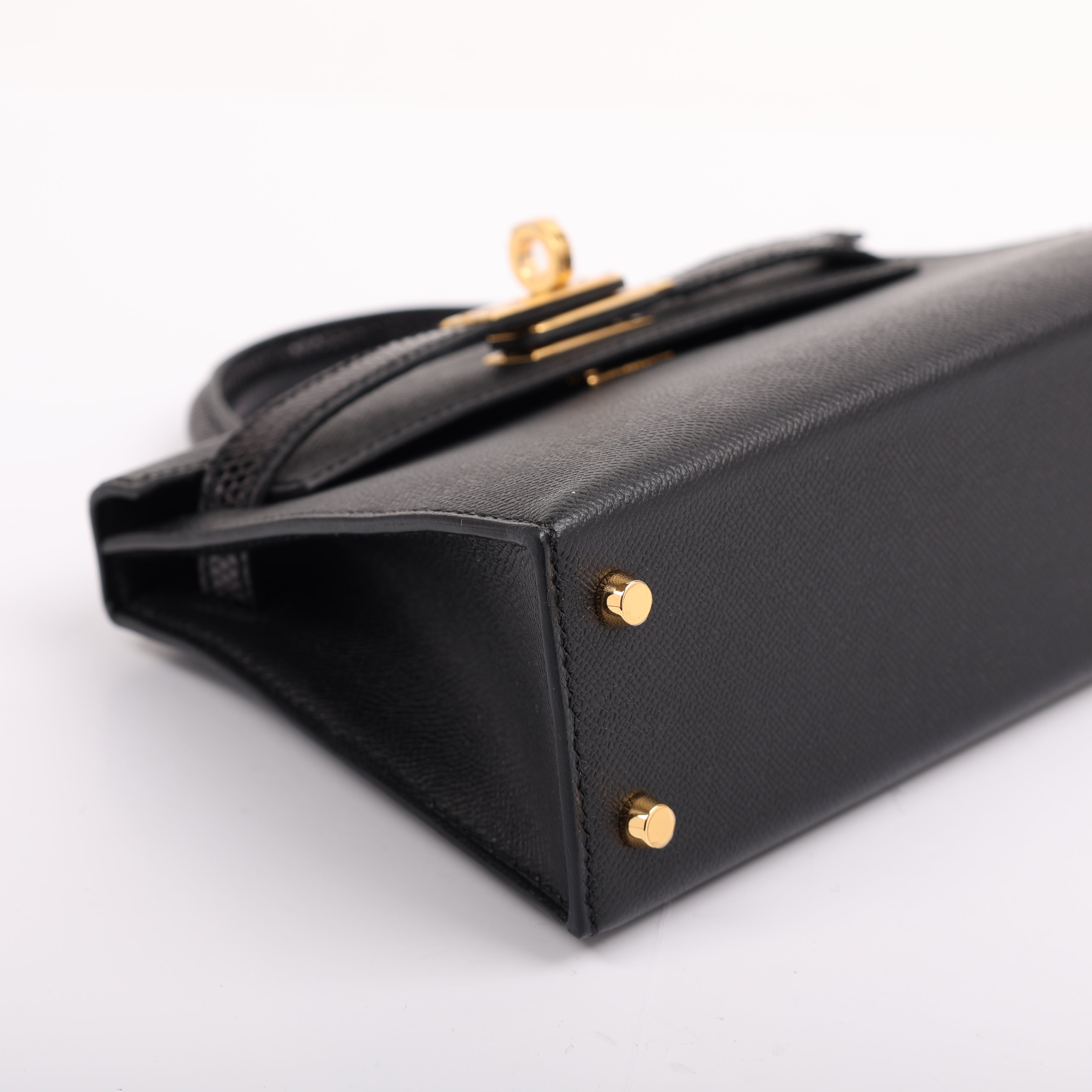 Hermès Black Veau Madame Lizard Touch Mini Kelly II 20 (GHW | 2024)