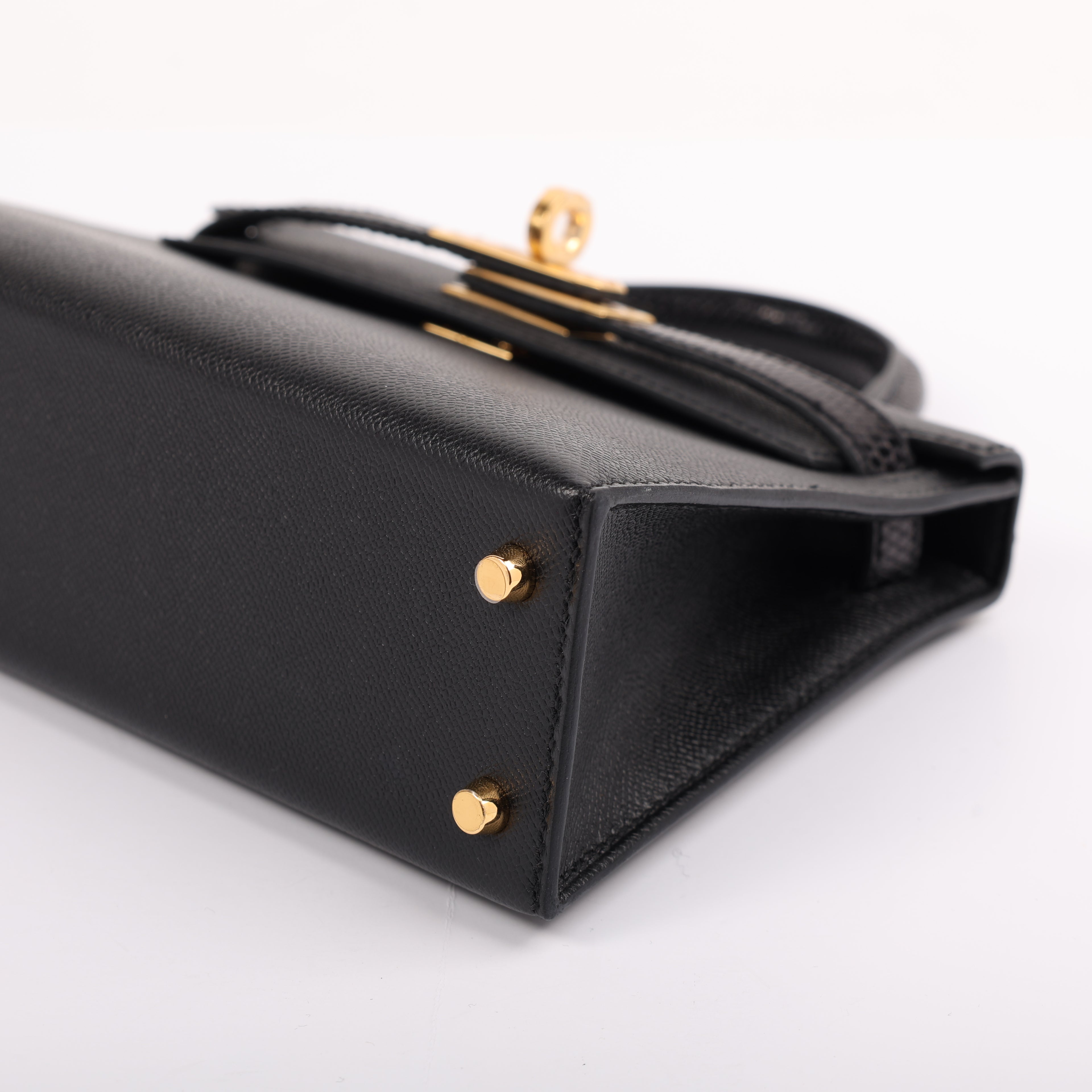 Hermès Black Veau Madame Lizard Touch Mini Kelly II 20 (GHW | 2024)