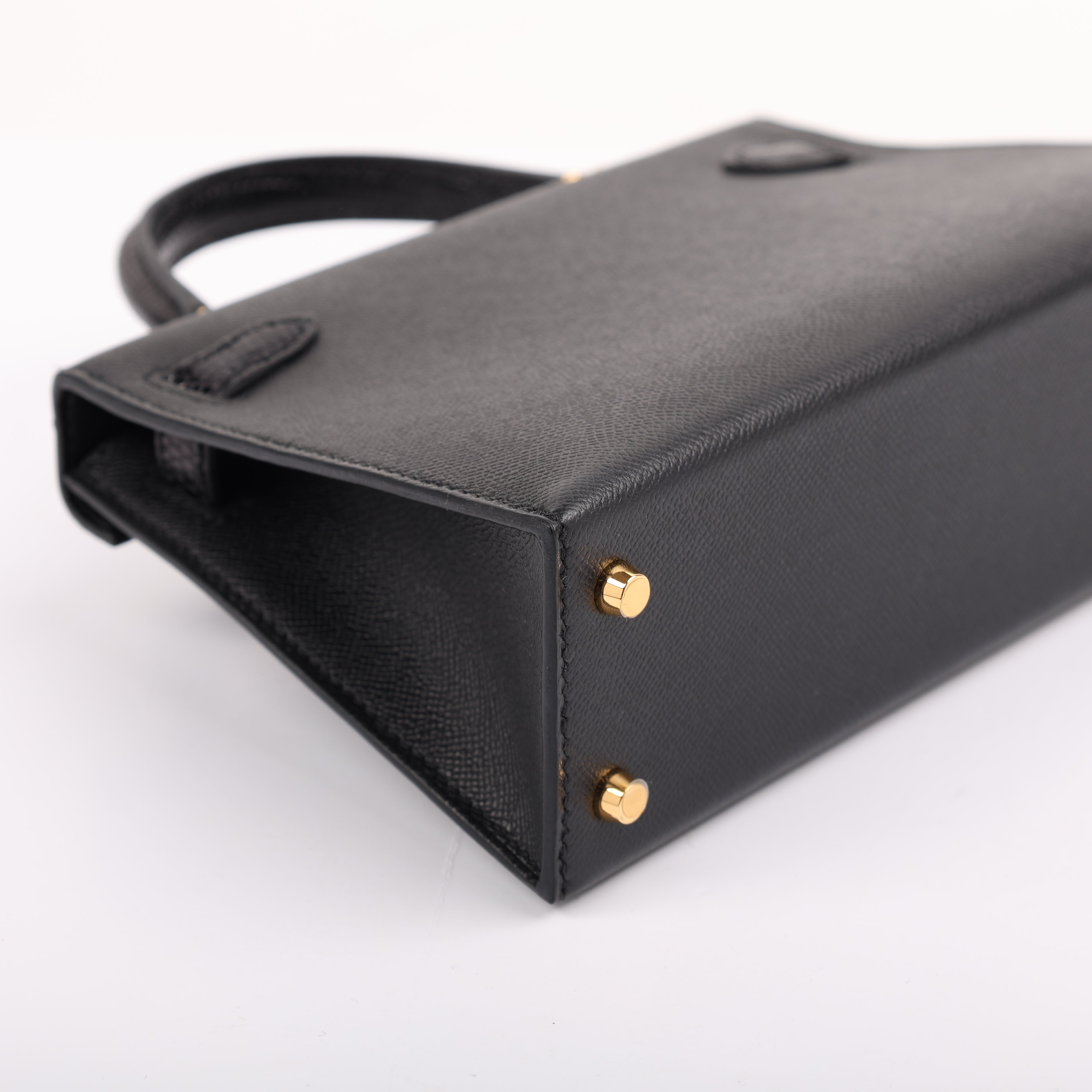 Hermès Black Veau Madame Lizard Touch Mini Kelly II 20 (GHW | 2024)