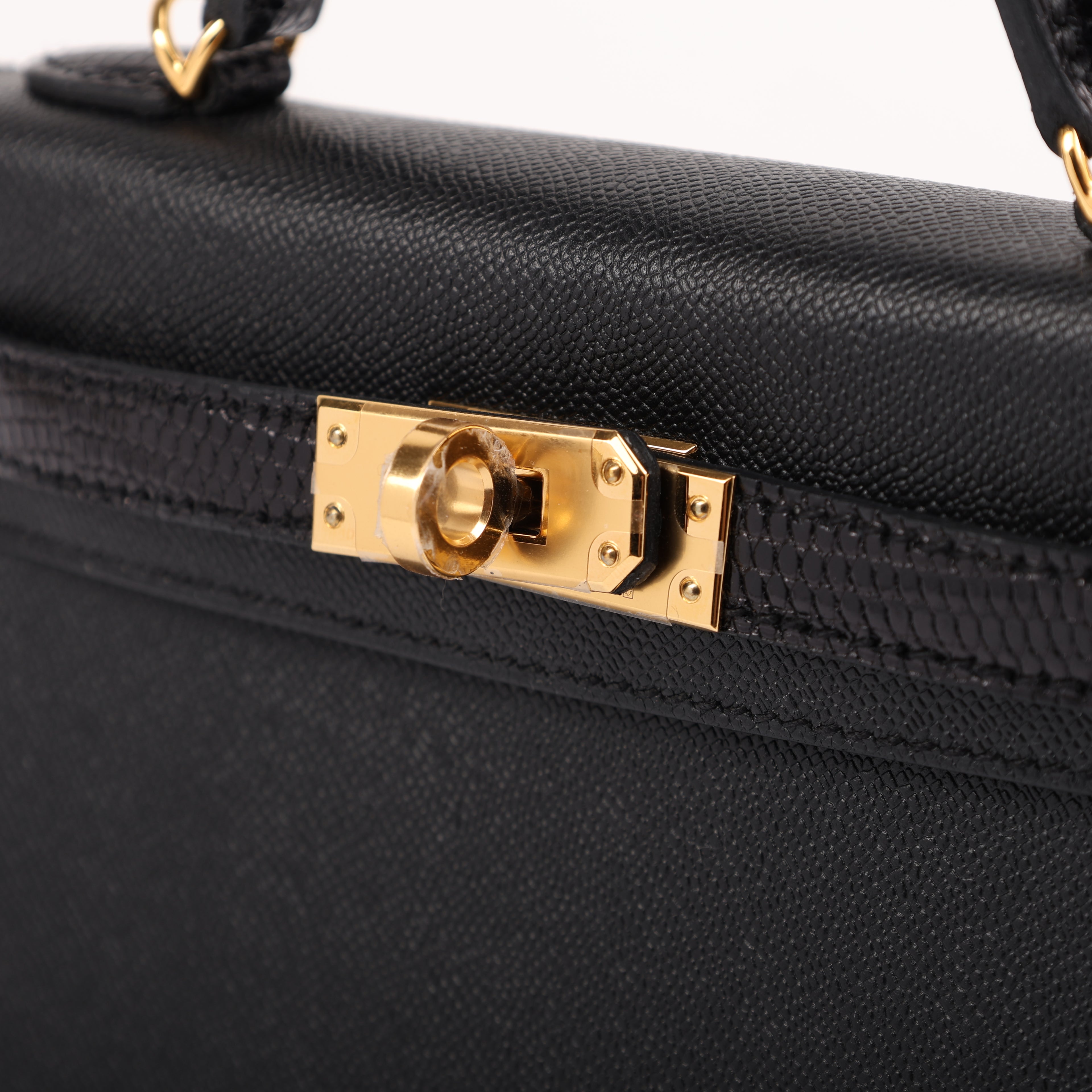 Hermès Black Veau Madame Lizard Touch Mini Kelly II 20 (GHW | 2024)