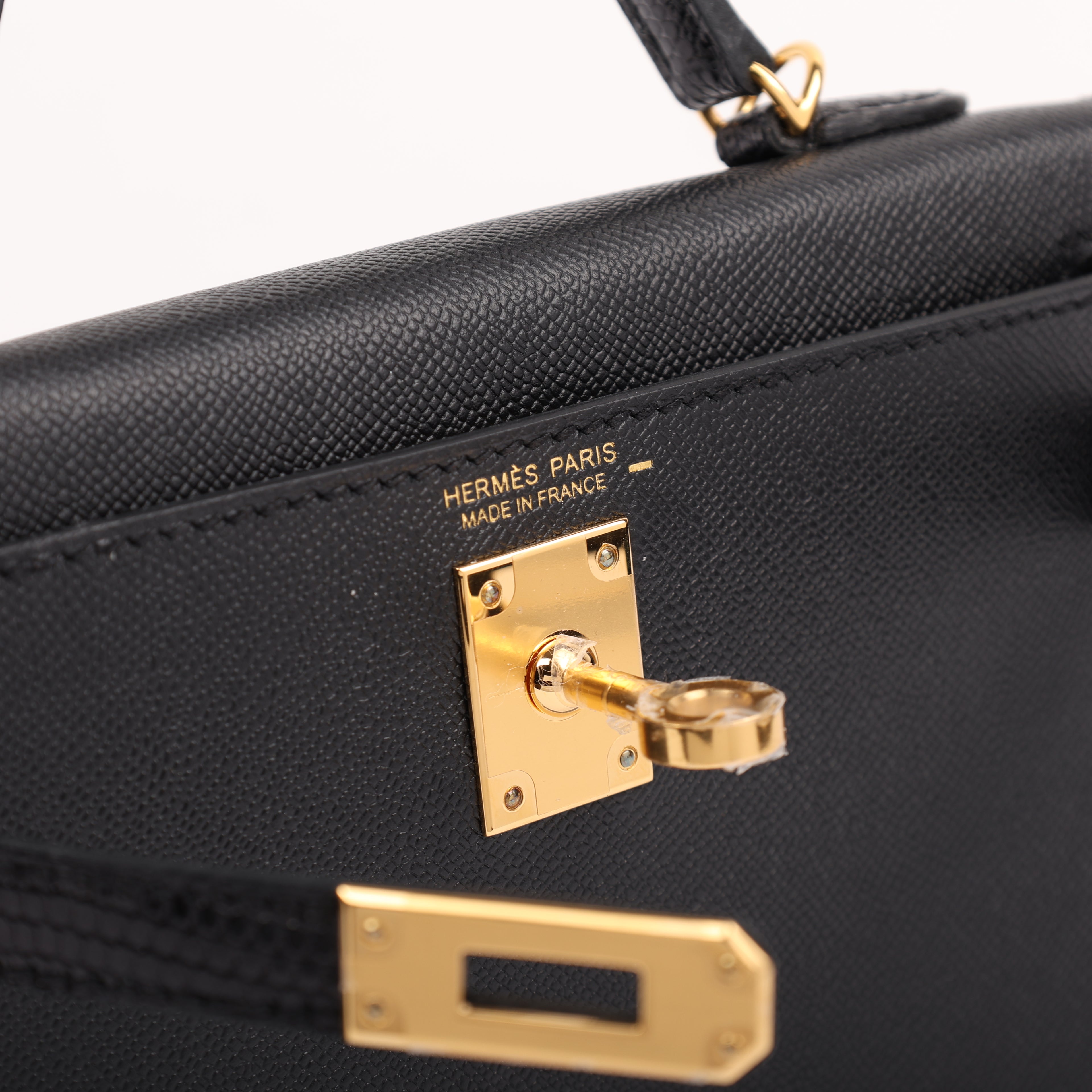 Hermès Black Veau Madame Lizard Touch Mini Kelly II 20 (GHW | 2024)