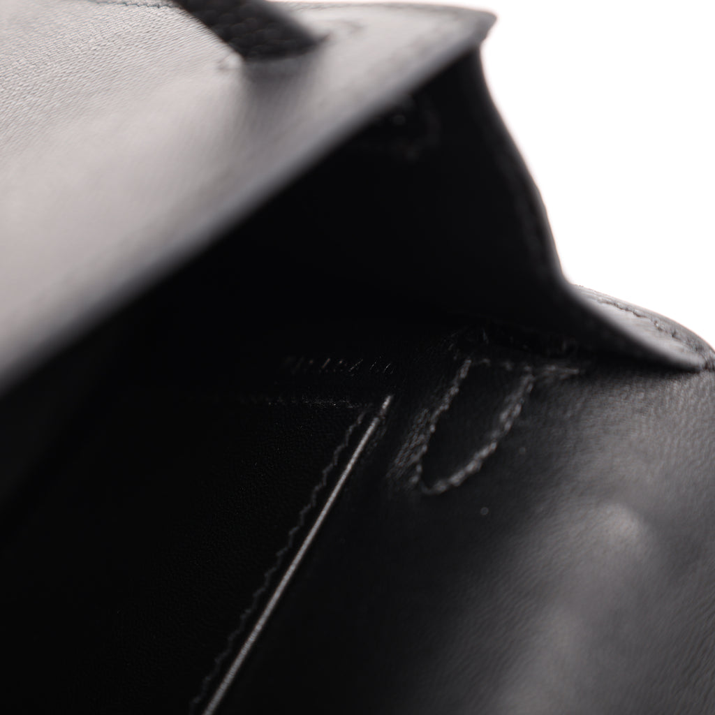 Hermès Black Veau Madame Lizard Touch Mini Kelly II 20 (GHW | 2024)