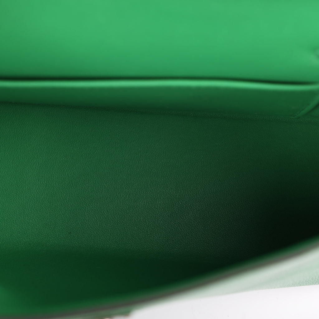 Hermès Vert Bambou Chèvre Mini Kelly II 20 (PHW | 2024)