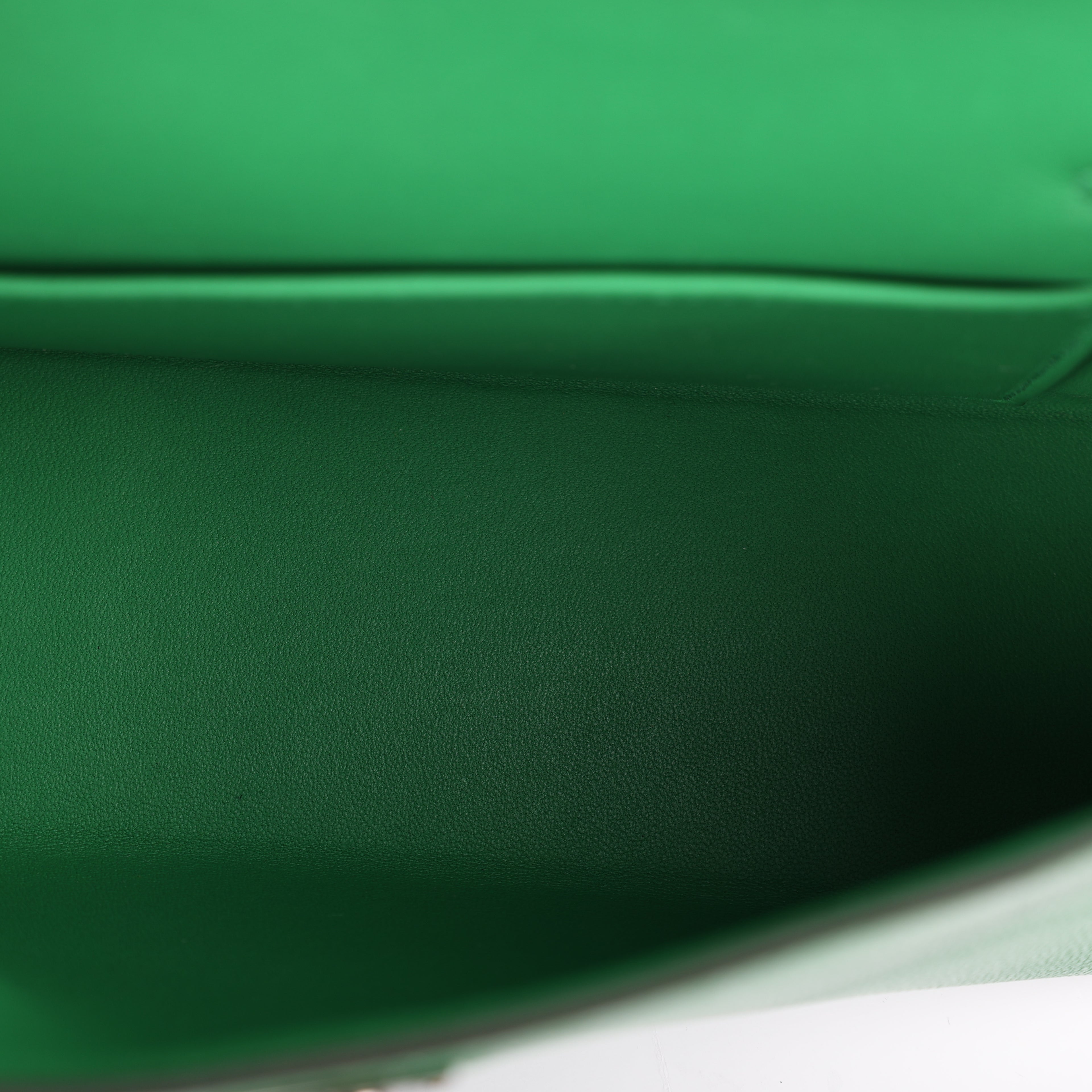 Hermès Vert Bambou Chèvre Mini Kelly II 20 (PHW | 2024)