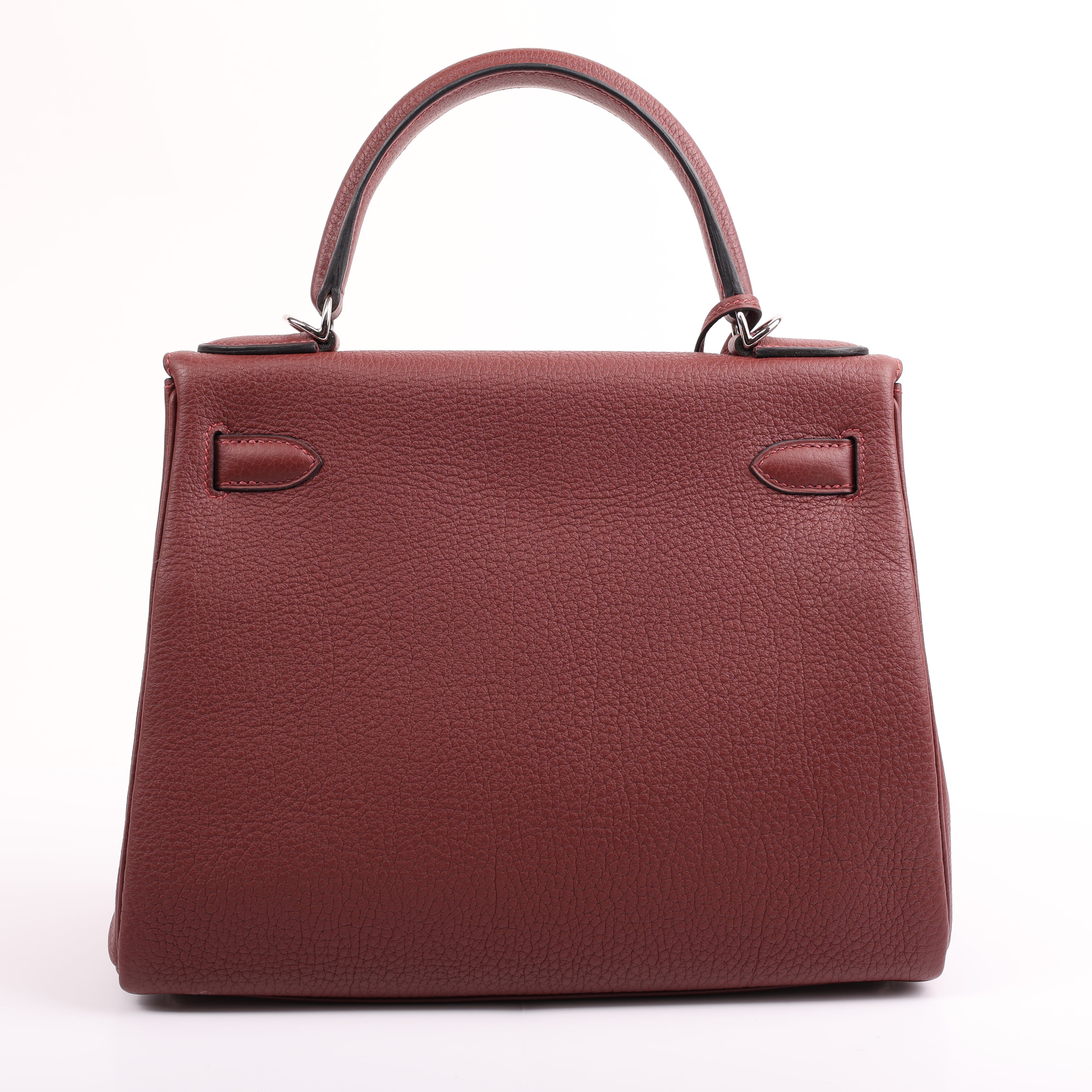 Hermès Rouge H Togo Retourne Kelly 28 (PHW | 2025)