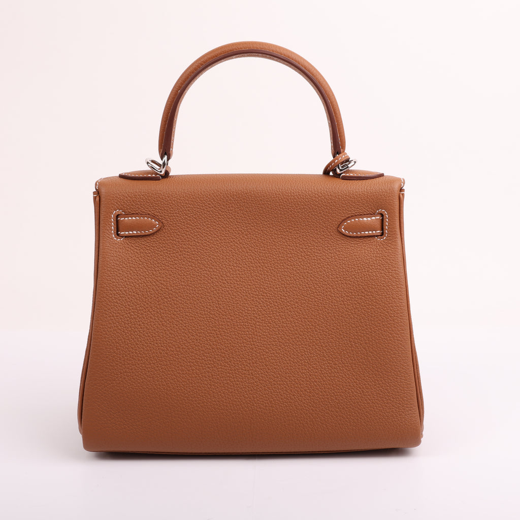 Hermès Gold Togo Retourne Kelly 25 (PHW | 2025)