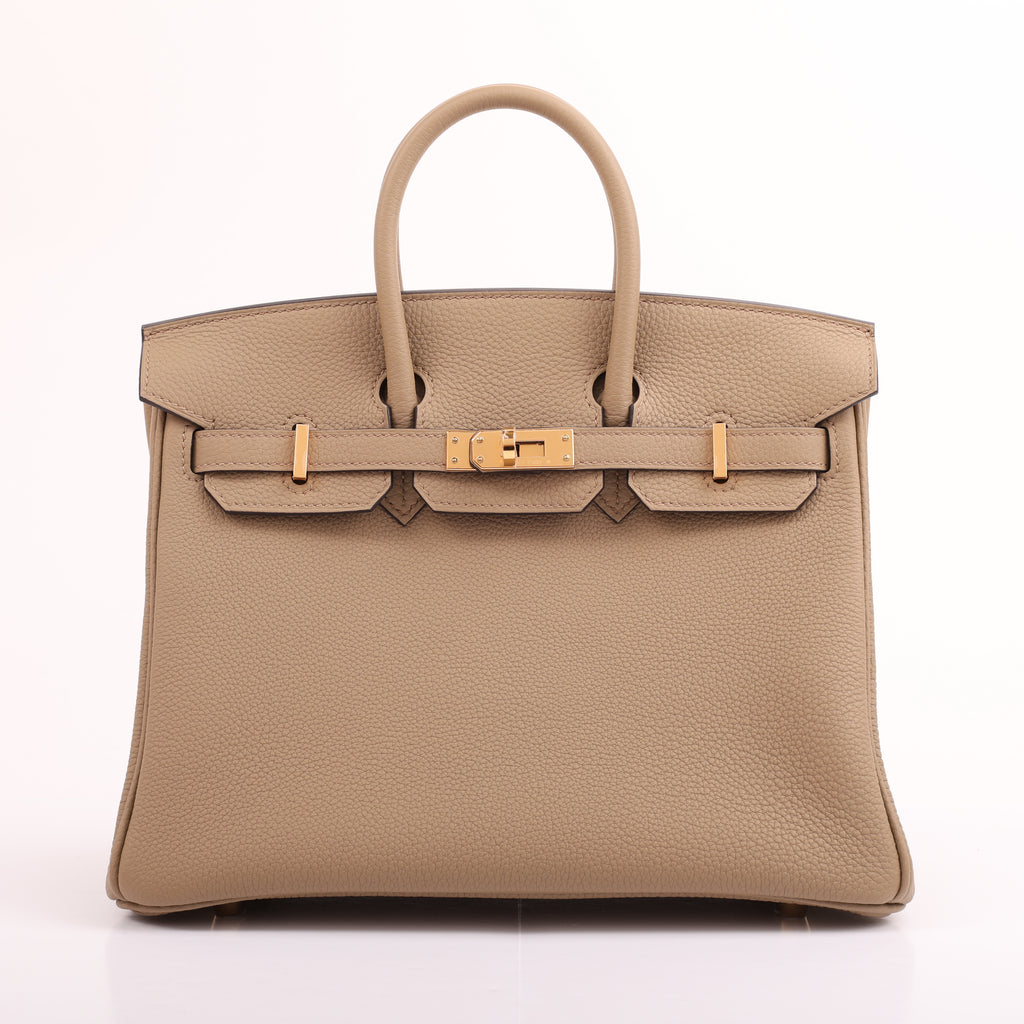 Hermès Beige Marfa Togo Retourne Birkin 25 (GHW | 2024)