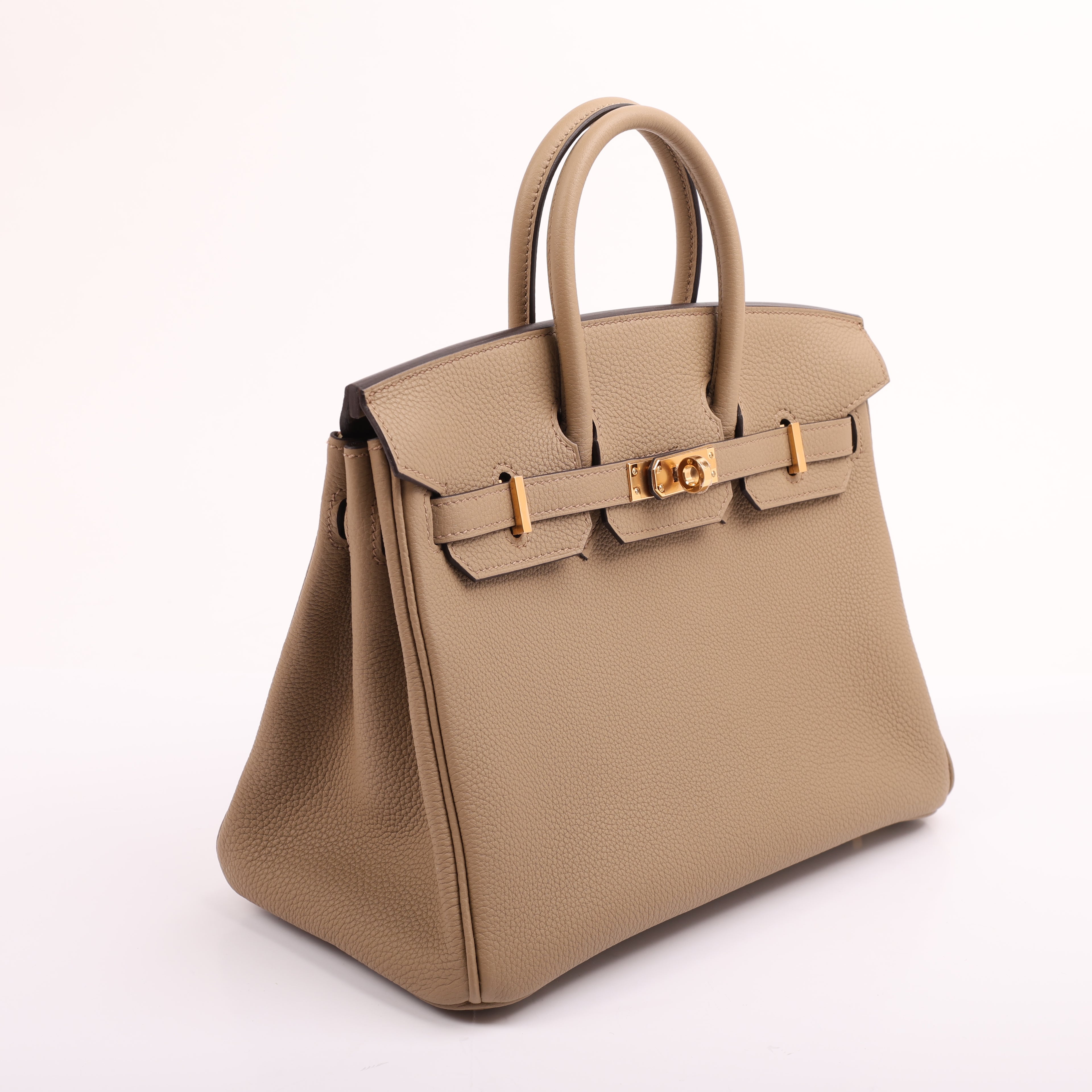 Hermès Beige Marfa Togo Retourne Birkin 25 (GHW | 2024)