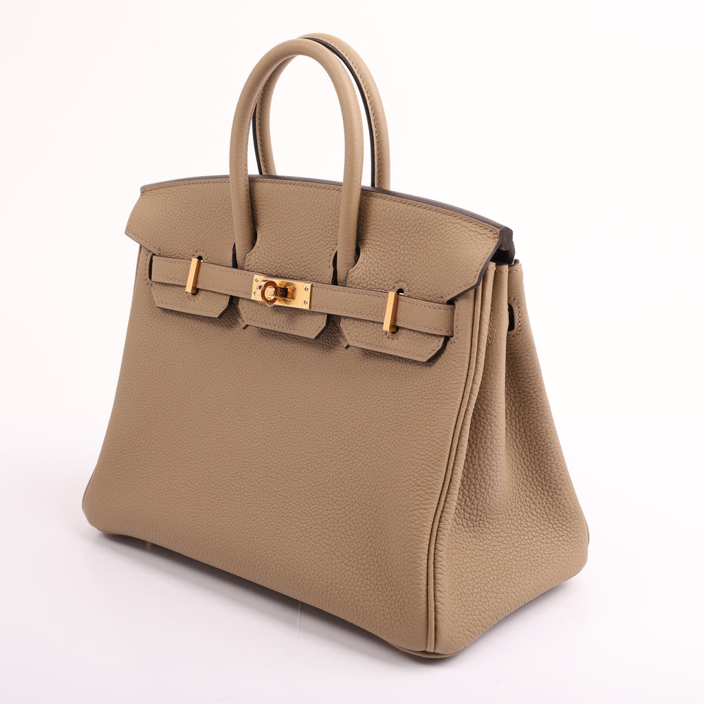 Hermès Beige Marfa Togo Retourne Birkin 25 (GHW | 2024)