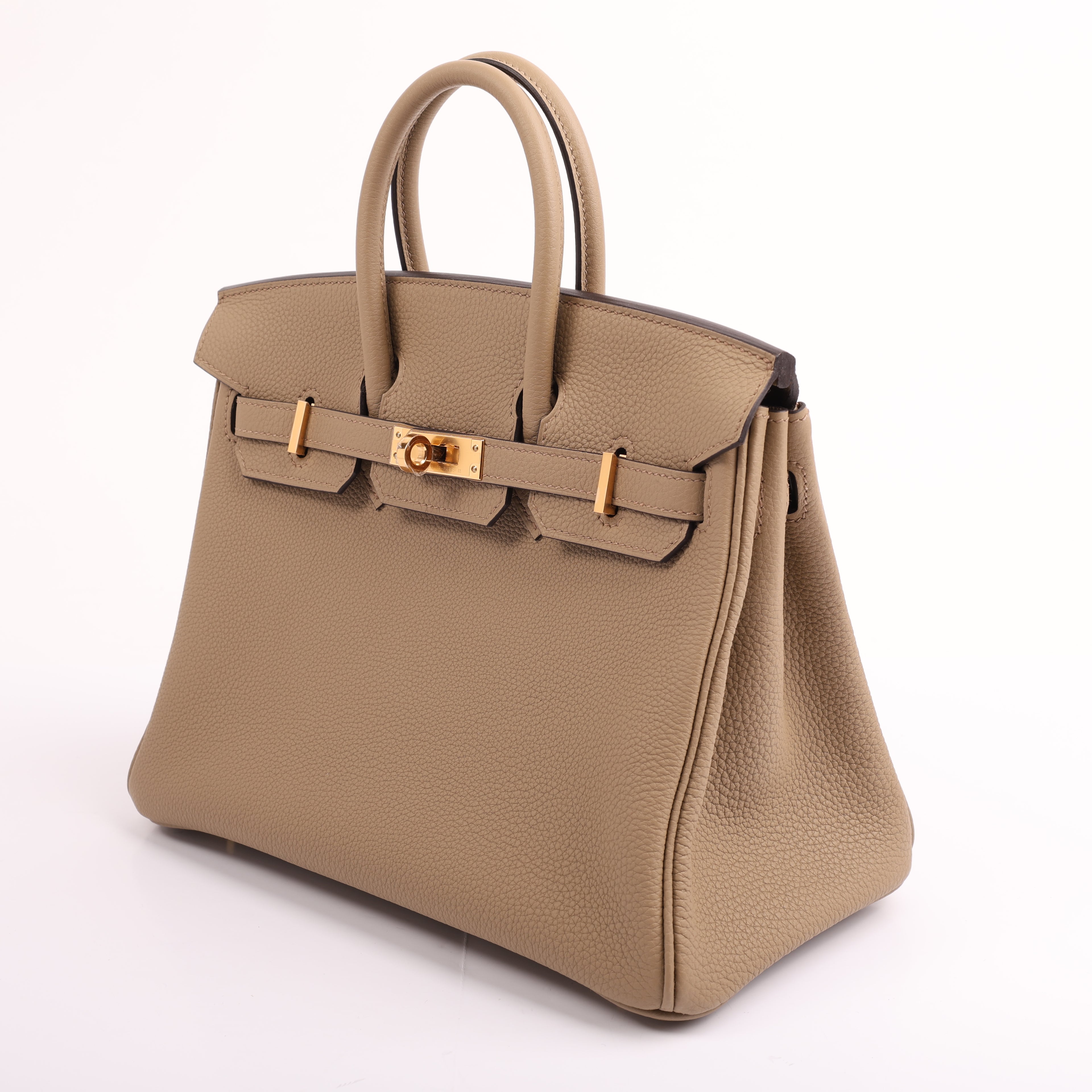 Hermès Beige Marfa Togo Retourne Birkin 25 (GHW | 2024)